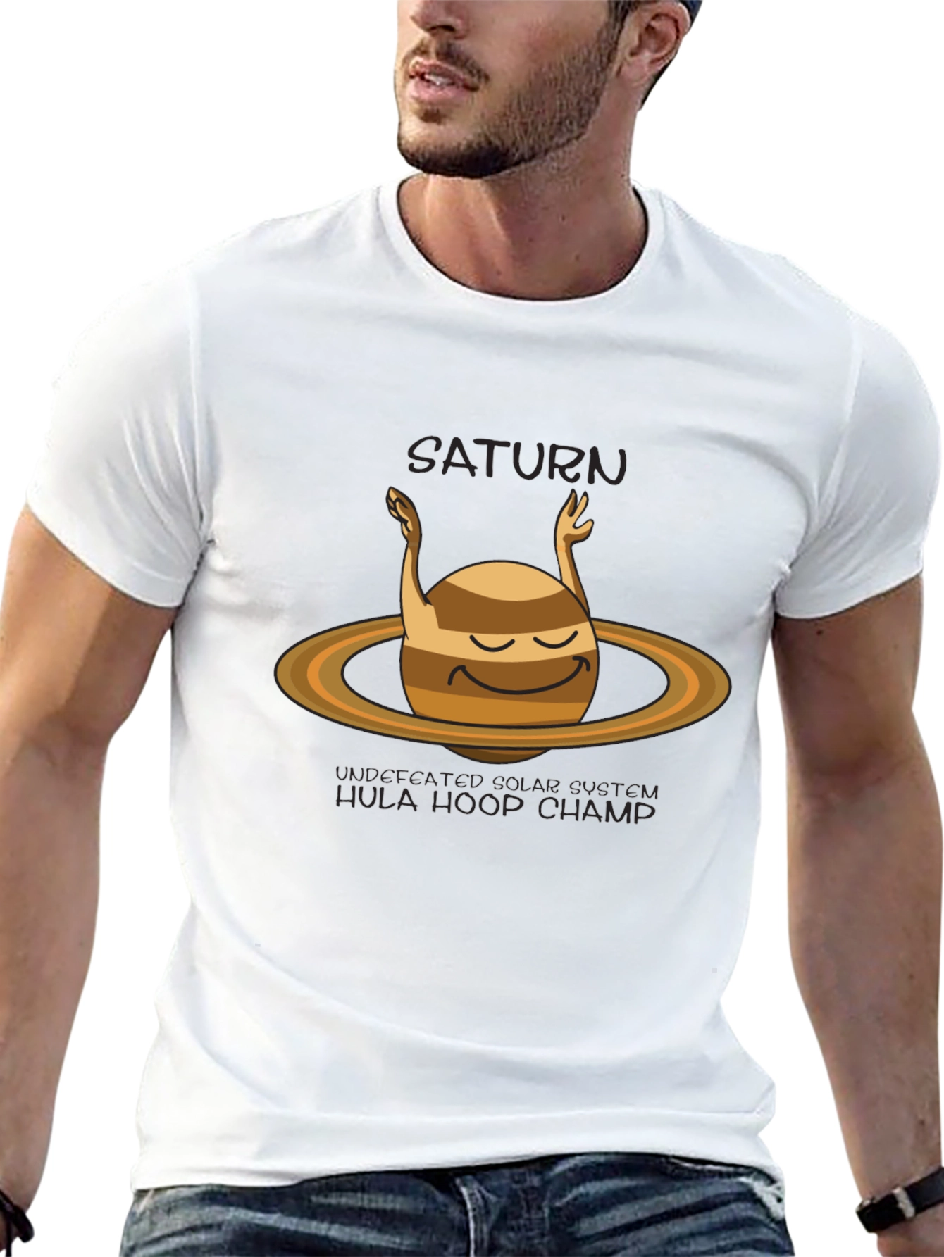 Saturn Hula Hoop Champ Graphic T-Shirt