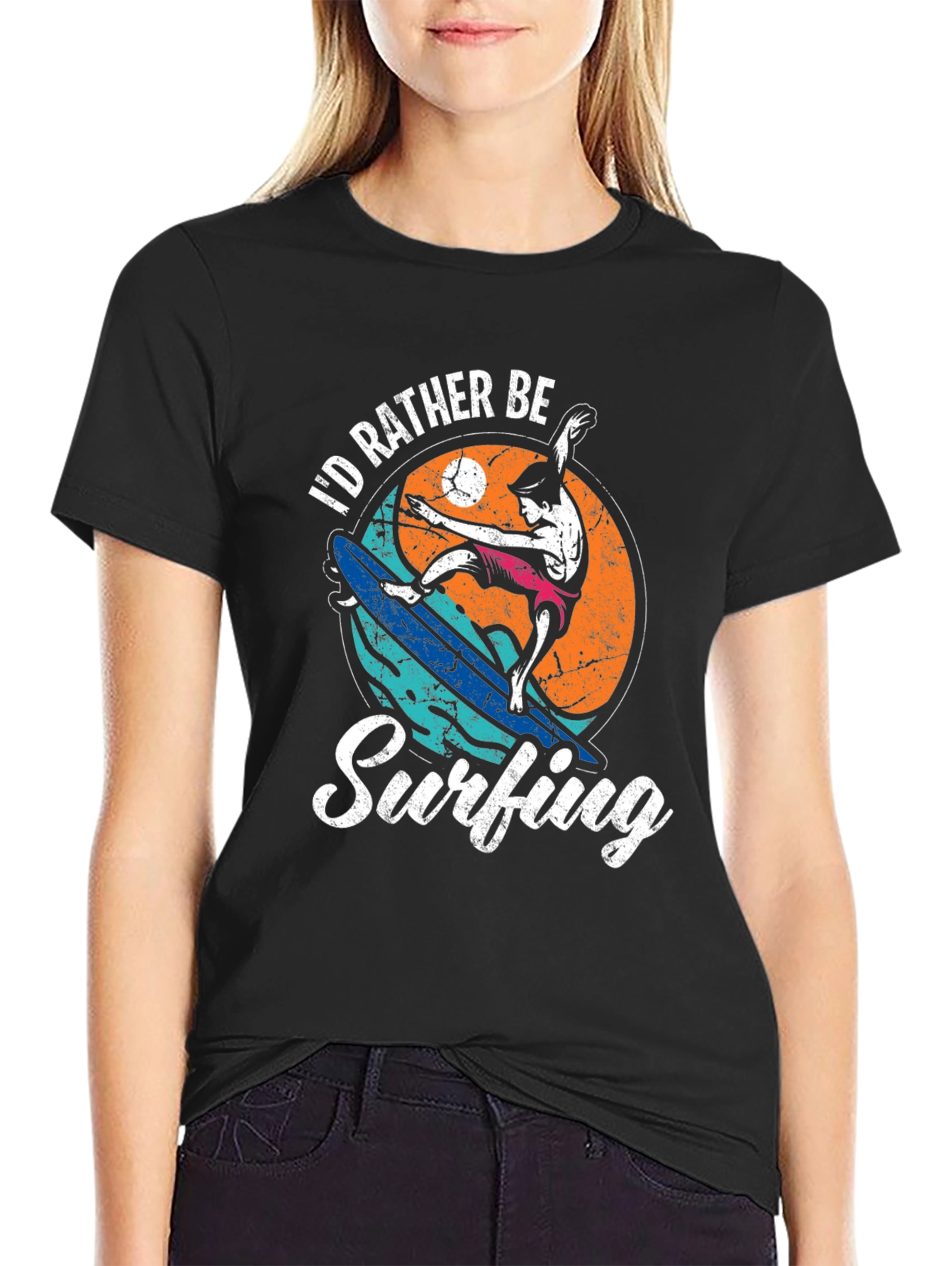 Id Rather Be Surfing Graphic Tee