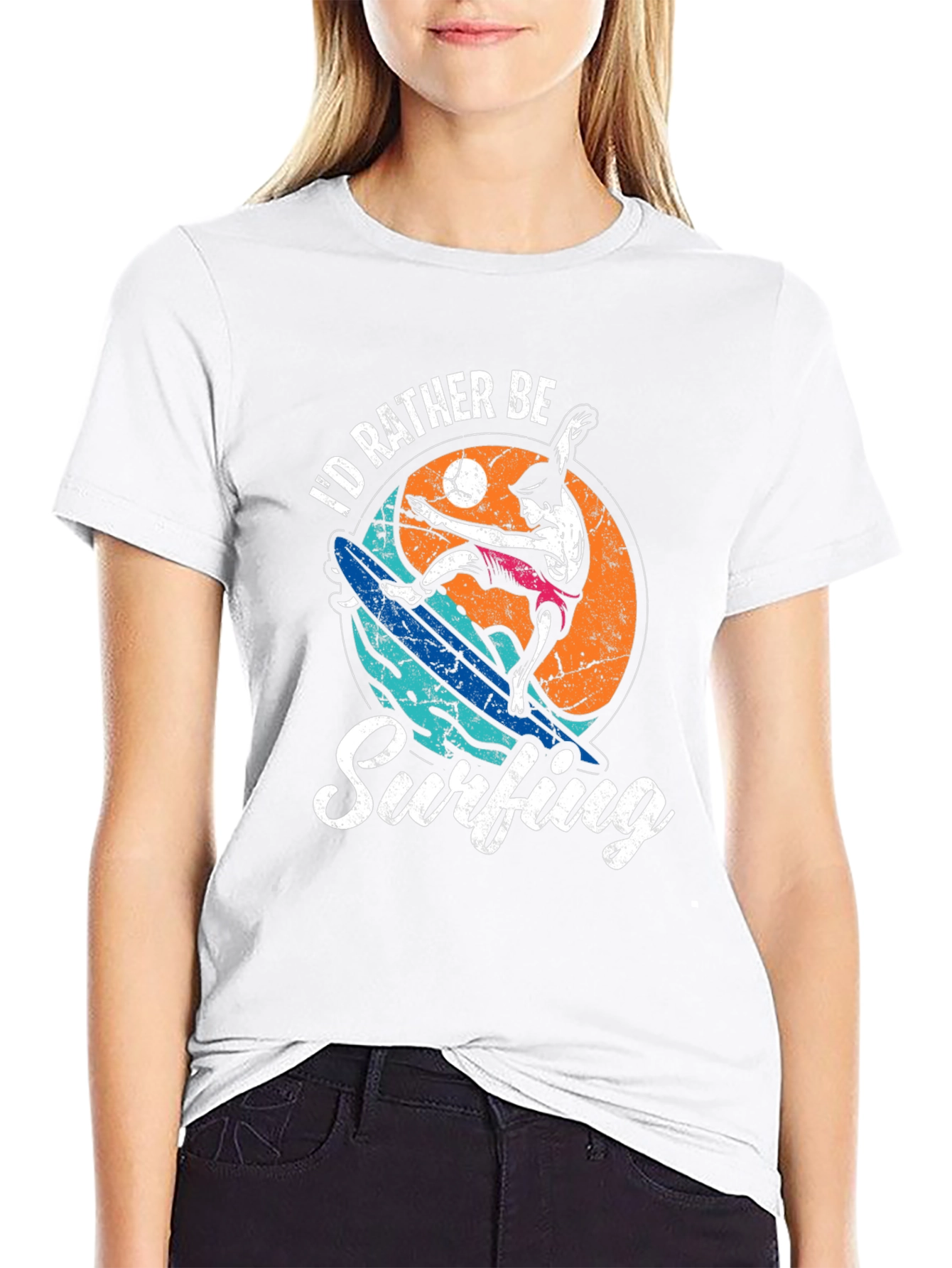 Id Rather Be Surfing Graphic Tee