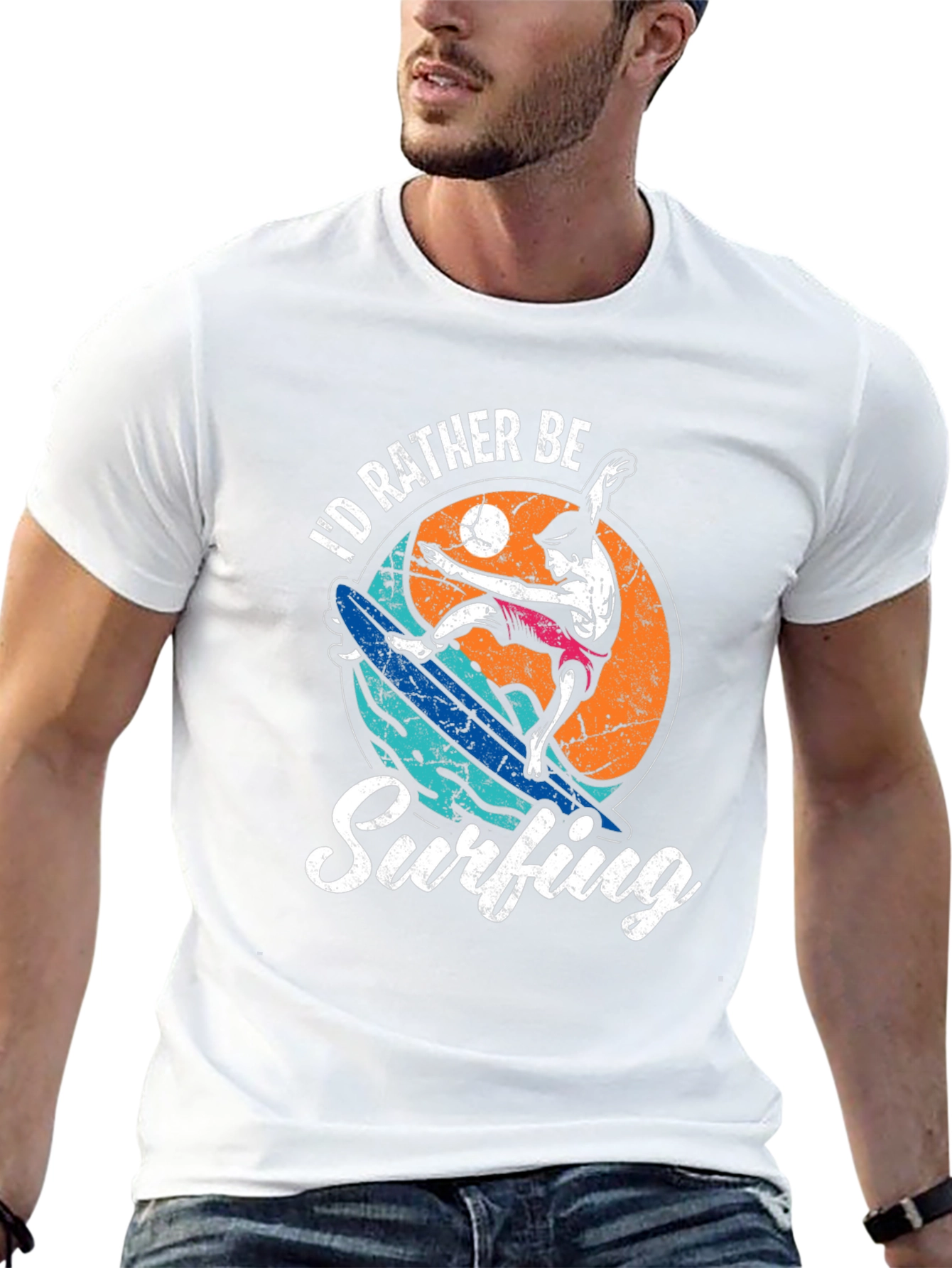 Id Rather Be Surfing Graphic Tee