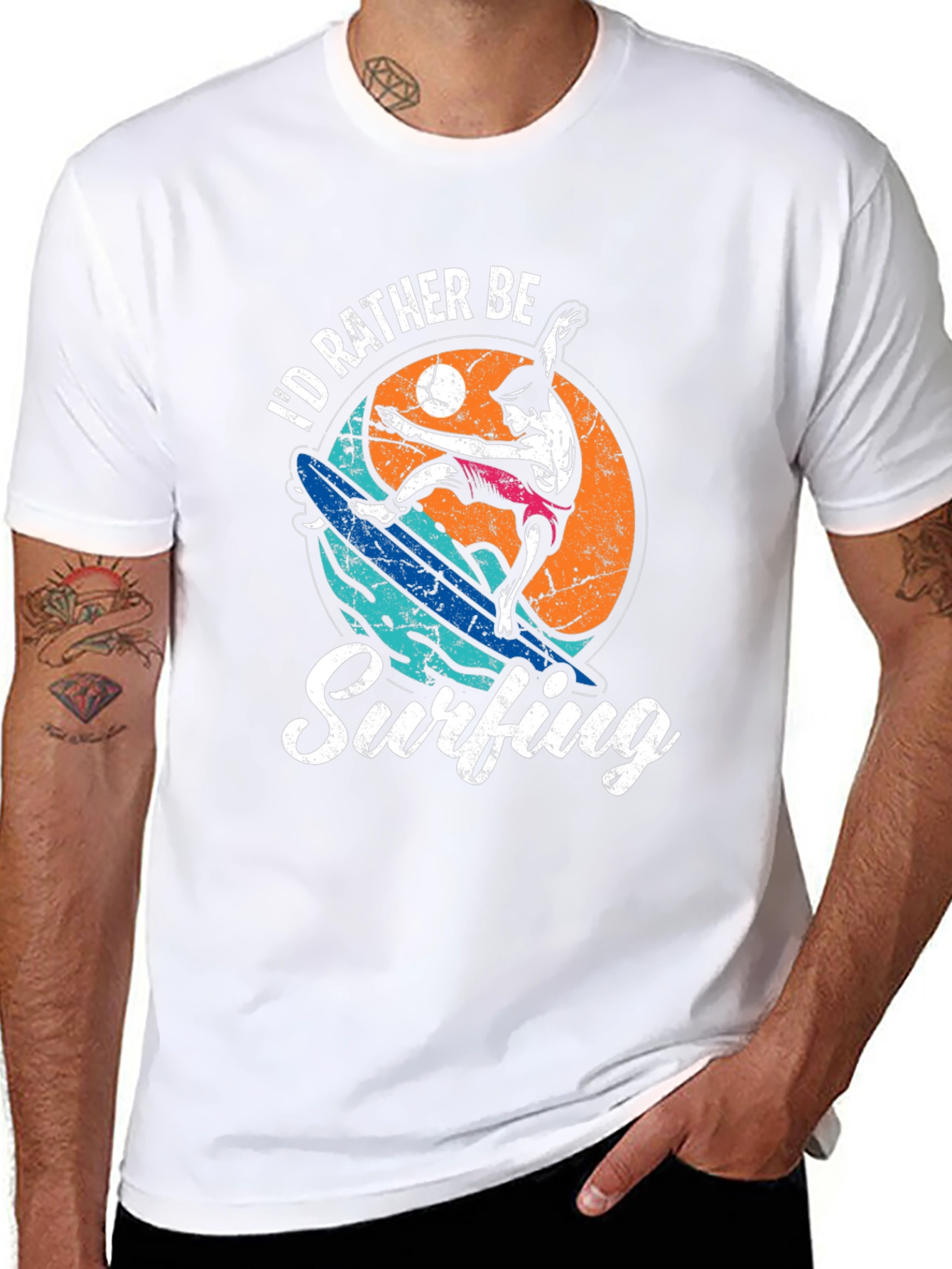 Id Rather Be Surfing Graphic Tee