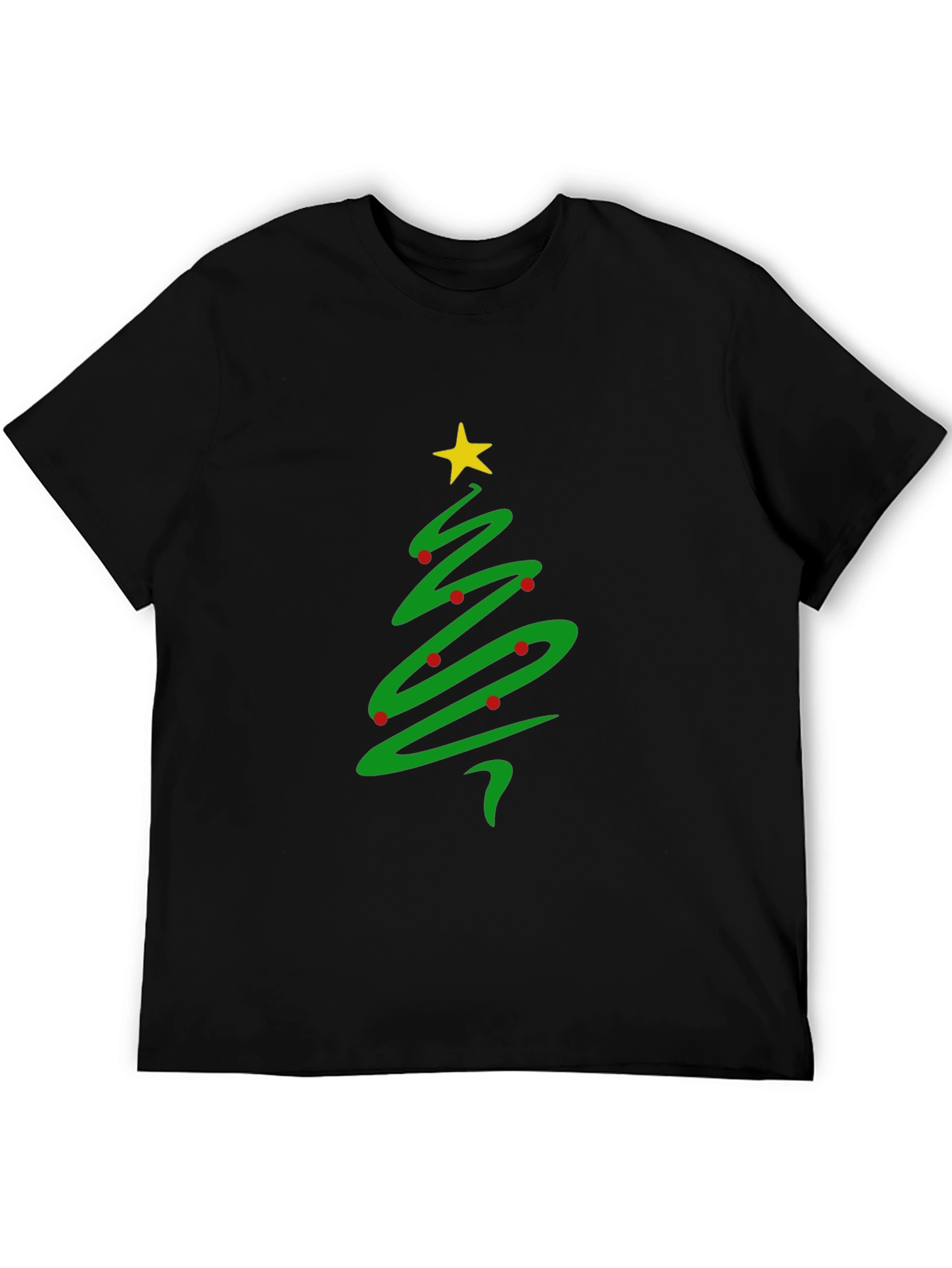 Christmas Tree Graphic Black T-Shirt