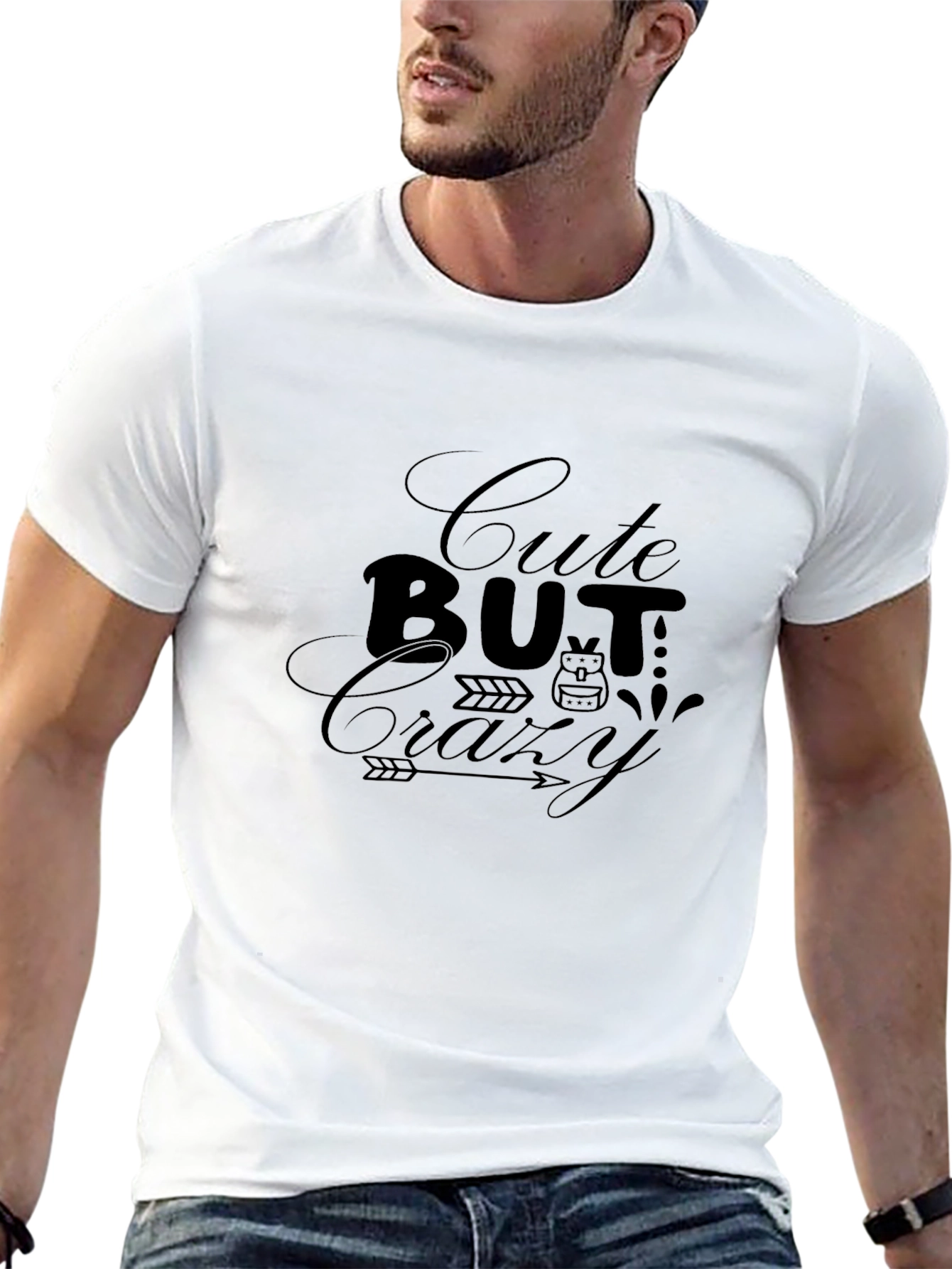 Cute But Crazy Black Graphic Tee