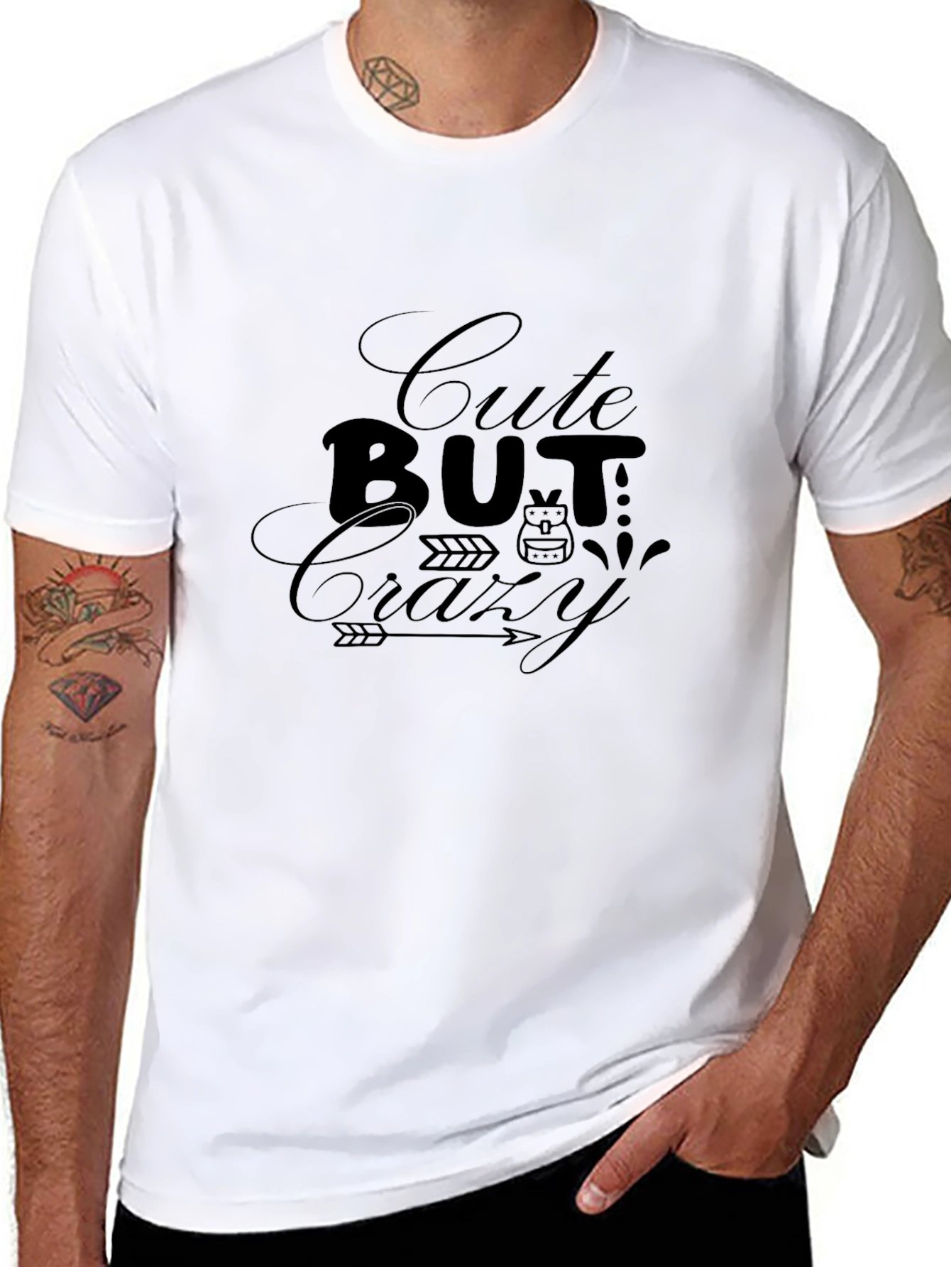 Cute But Crazy Black Graphic Tee