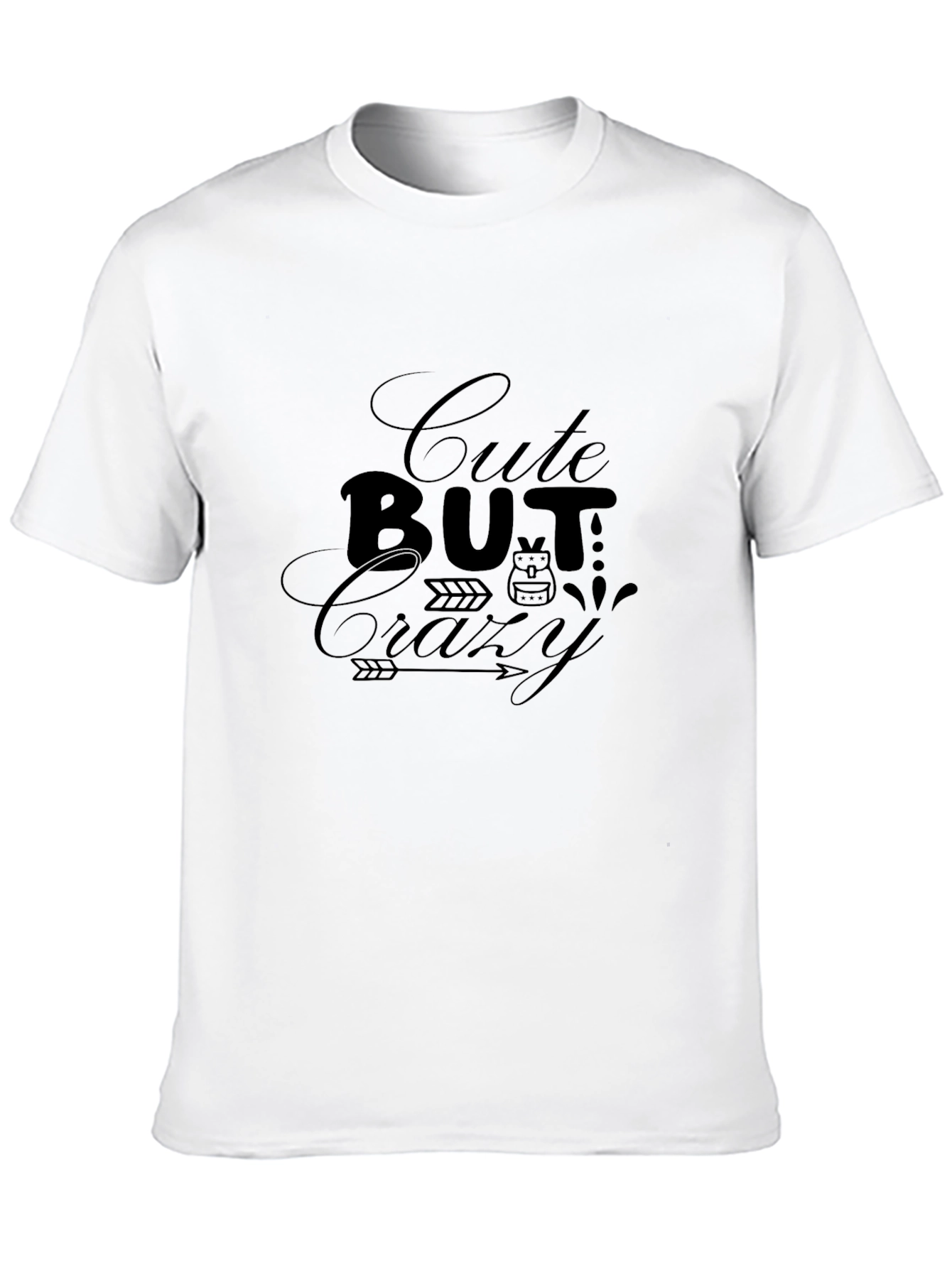 Cute But Crazy Black Graphic Tee