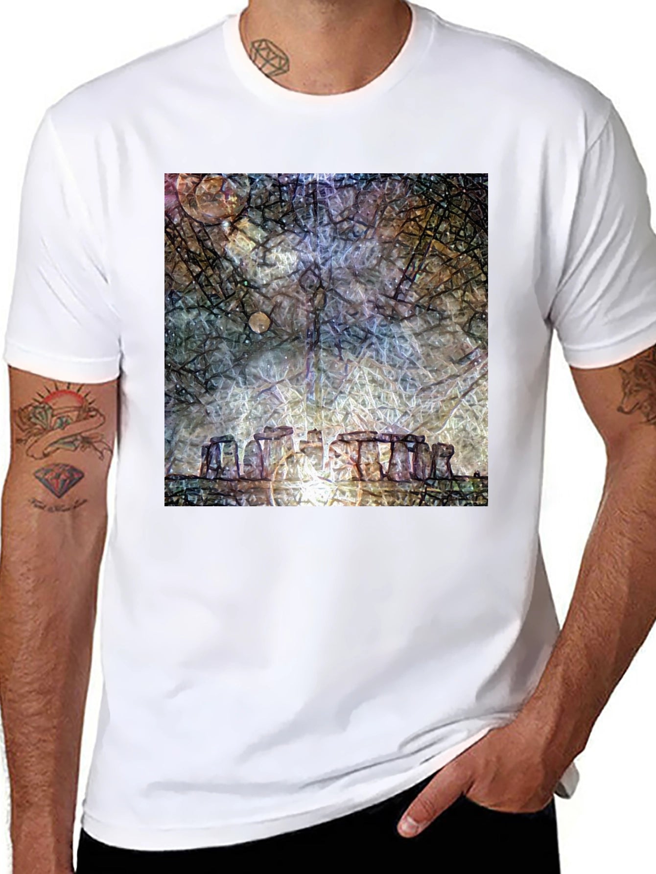 Stonehenge Art T-Shirt - Modern Graphic Tee