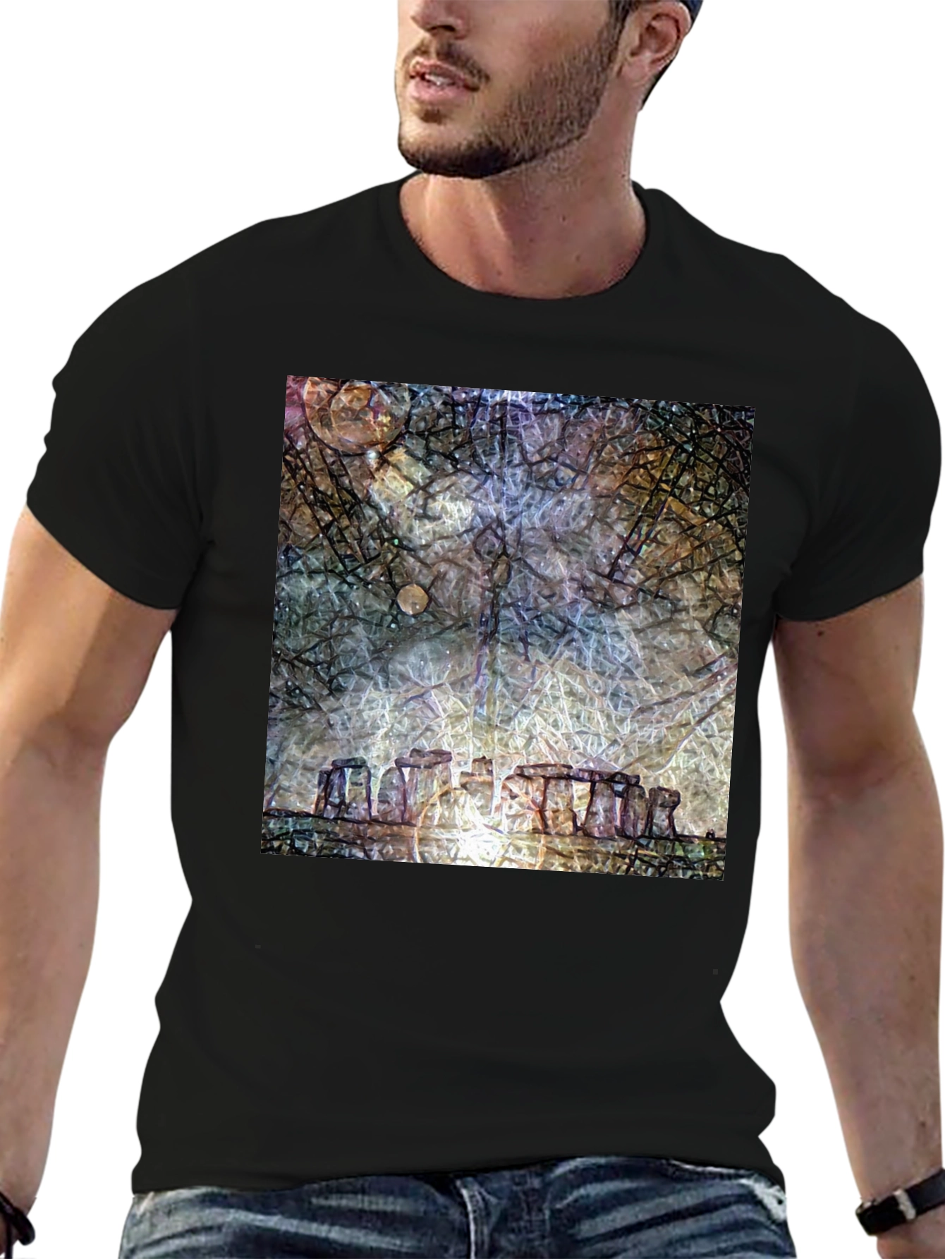 Stonehenge Art T-Shirt - Modern Graphic Tee