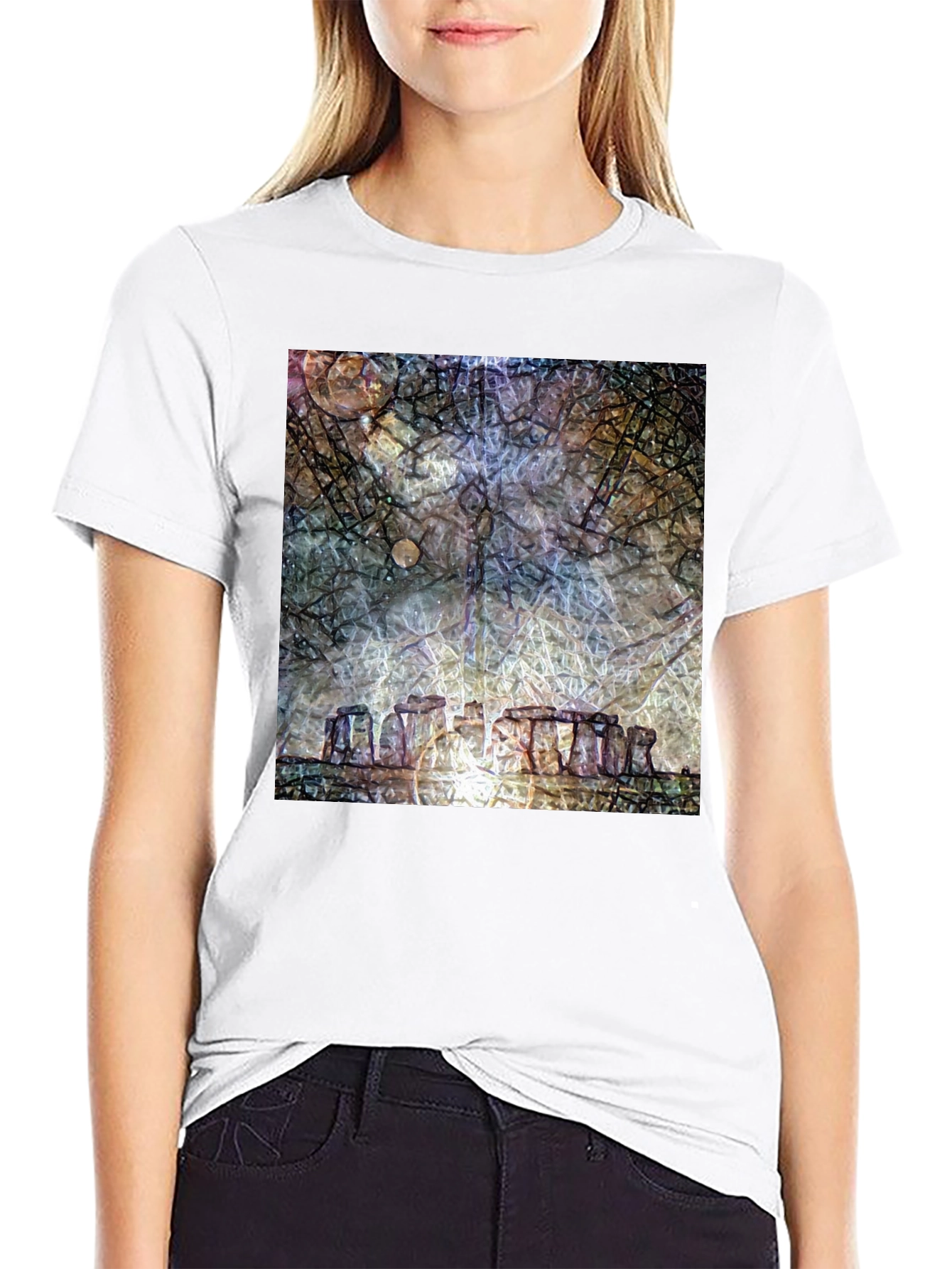 Stonehenge Art T-Shirt - Modern Graphic Tee