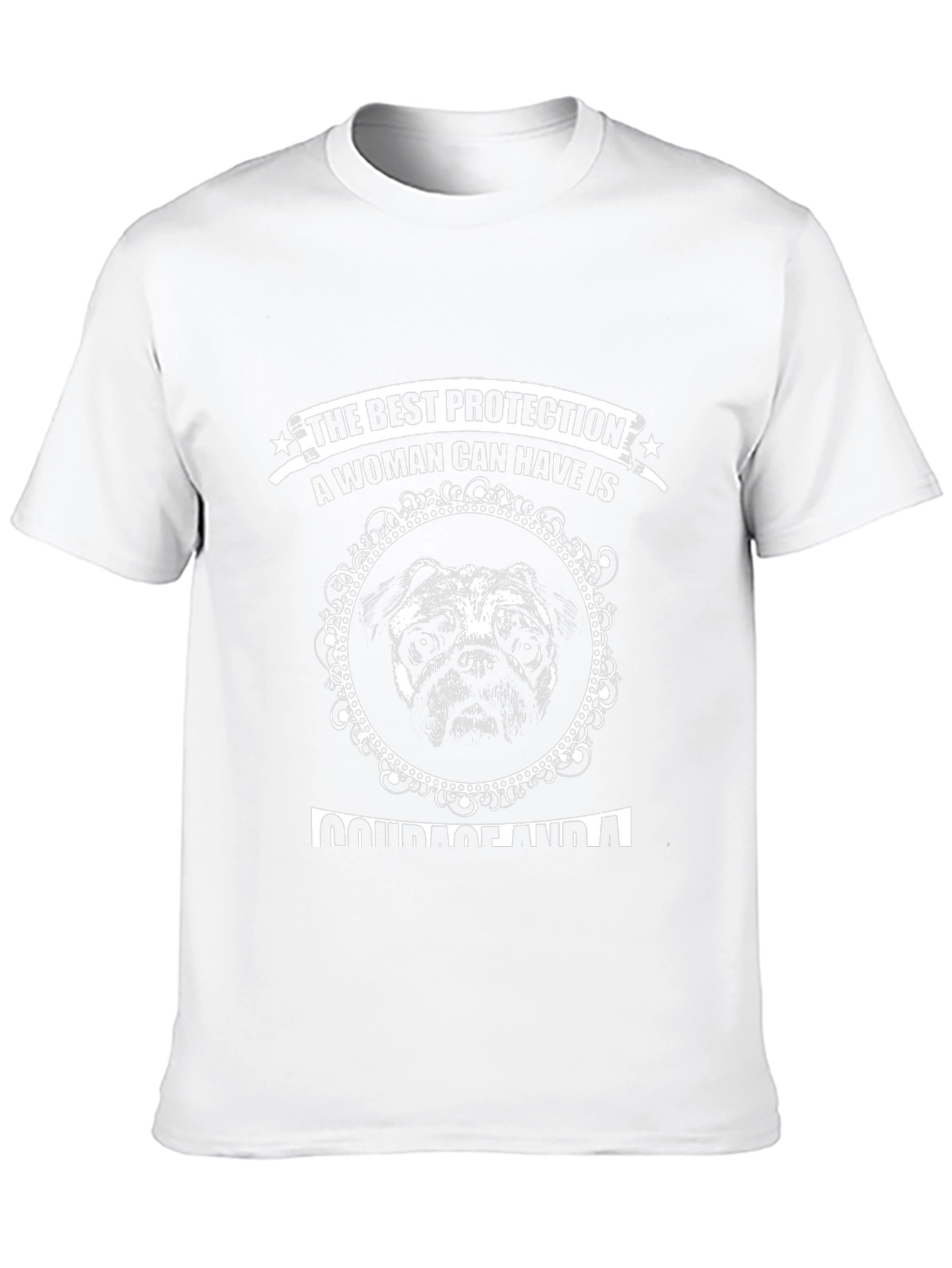 Pug Dog Protection Womens Graphic T-Shirt