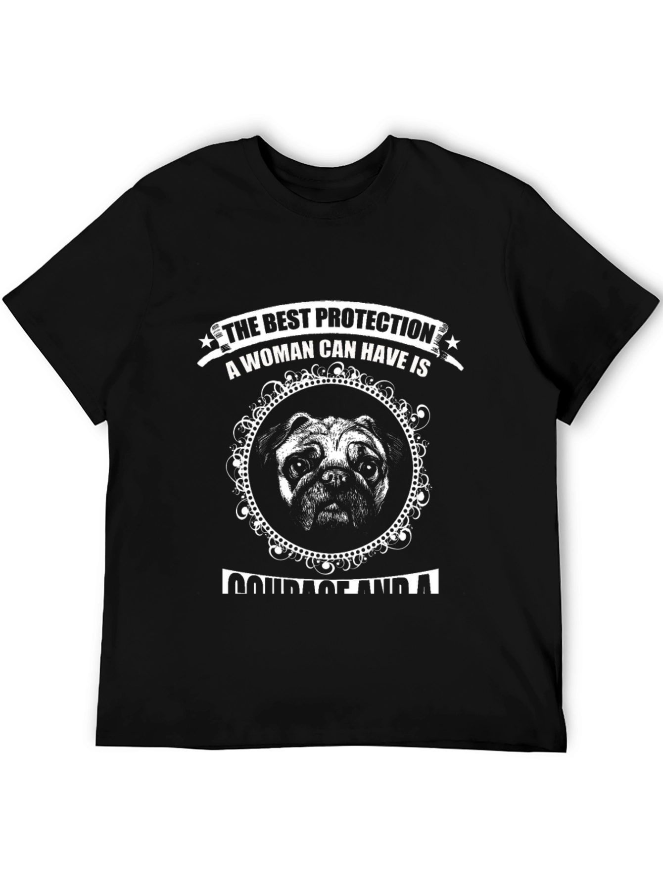 Pug Dog Protection Womens Graphic T-Shirt