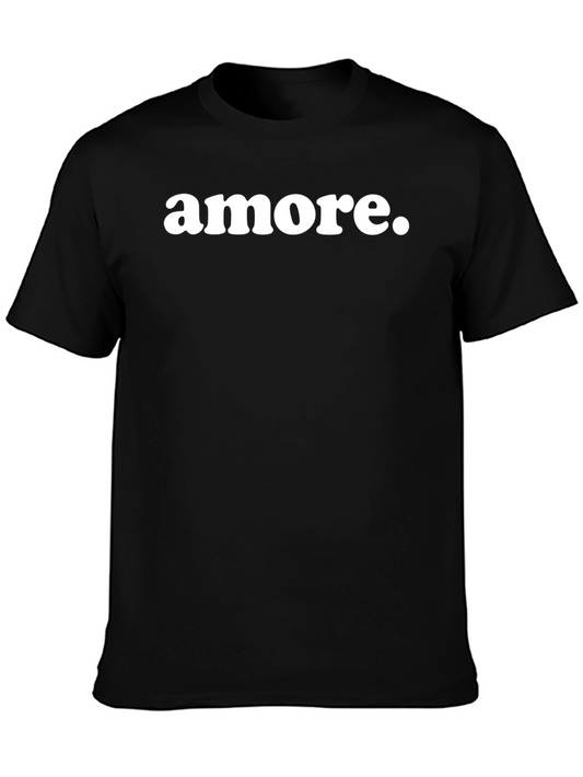 Amore Graphic T-Shirt - Casual Black Tee