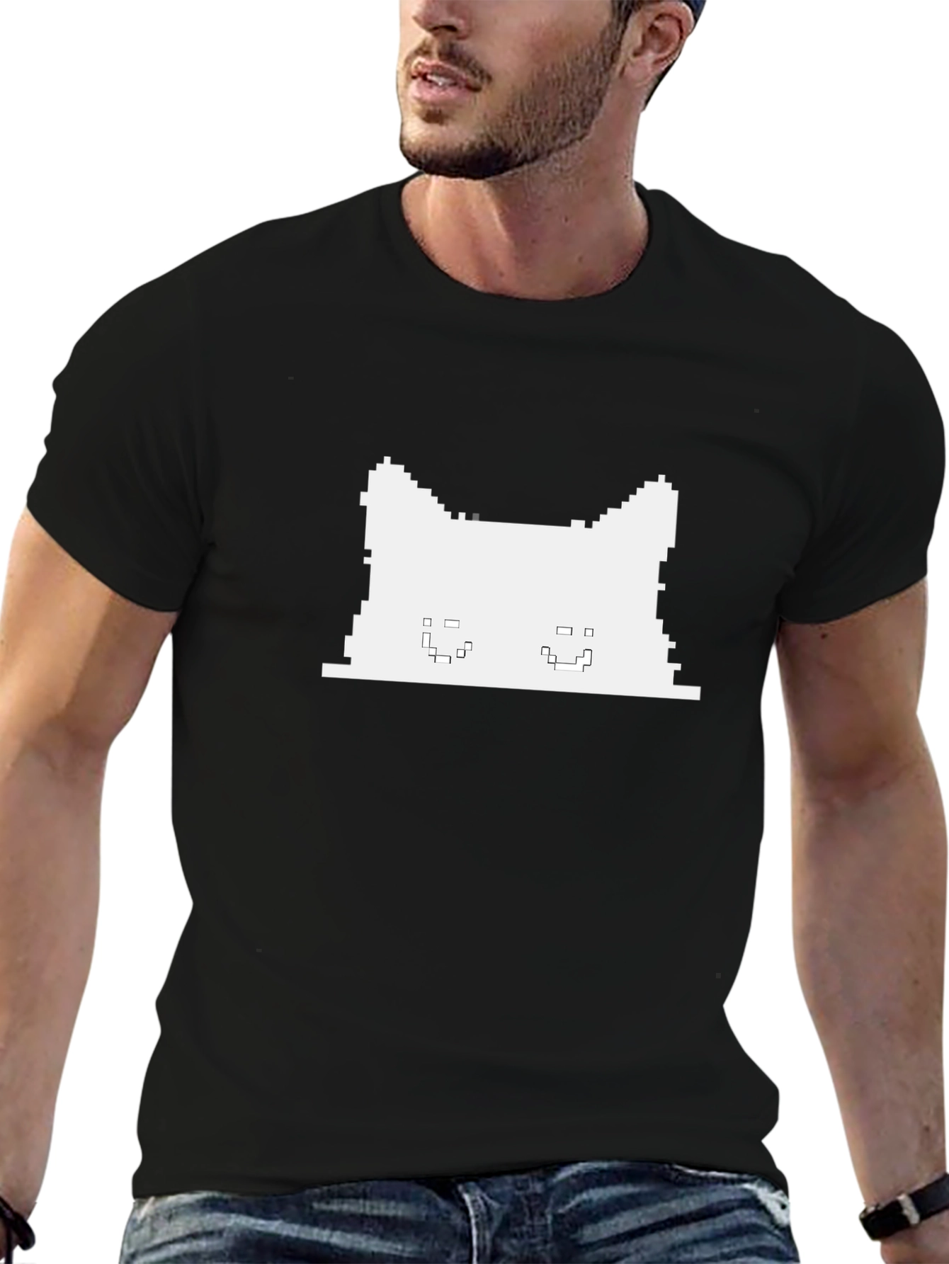 Pixel Cat T-Shirt - Retro Gaming Style
