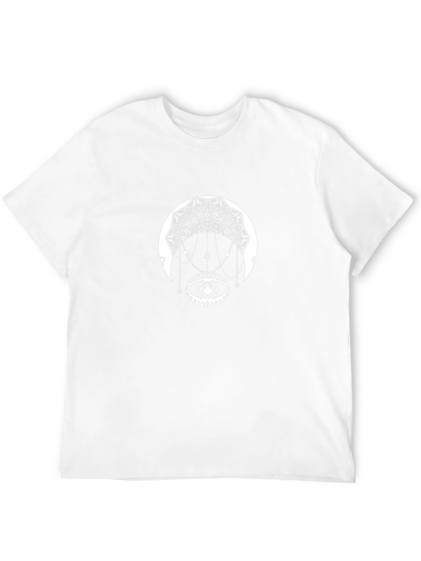 Mystic Eye Mandala Graphic Tee - Black Cotton