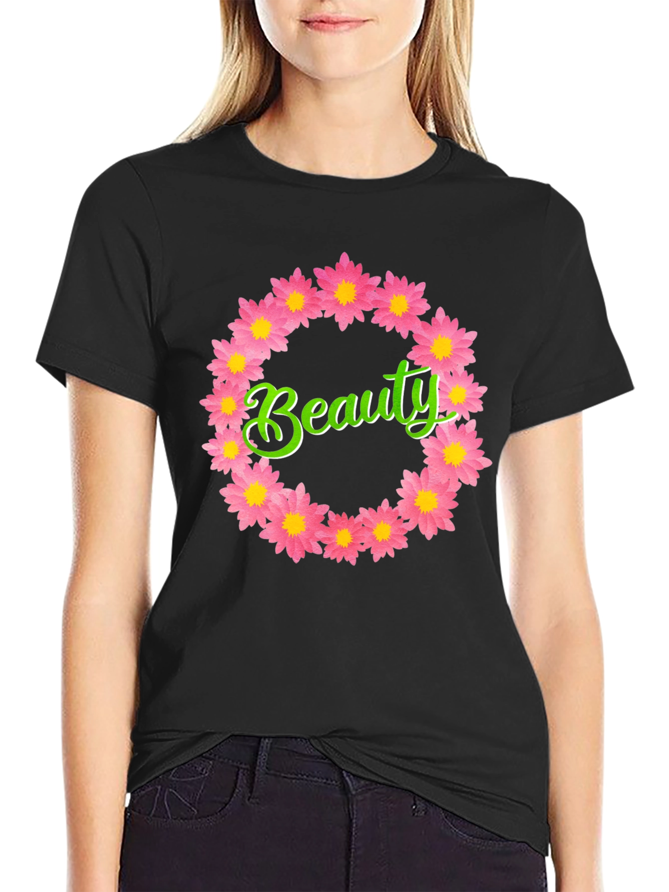 Beauty Floral Wreath T-Shirt