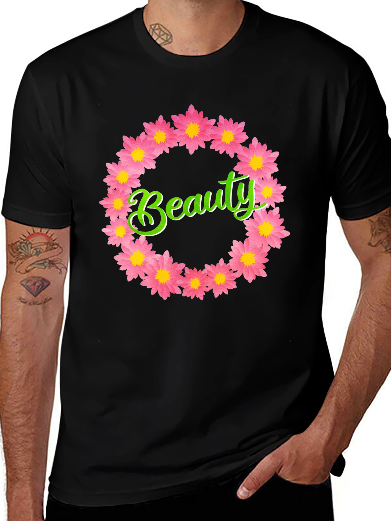 Beauty Floral Wreath T-Shirt