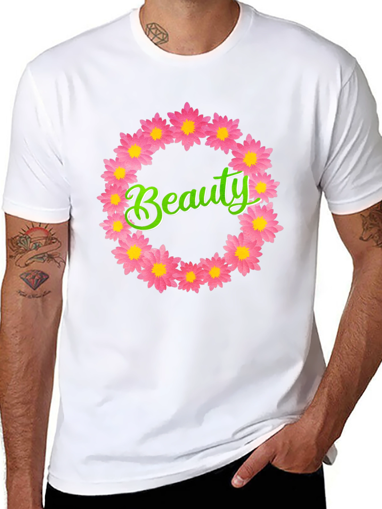 Beauty Floral Wreath T-Shirt