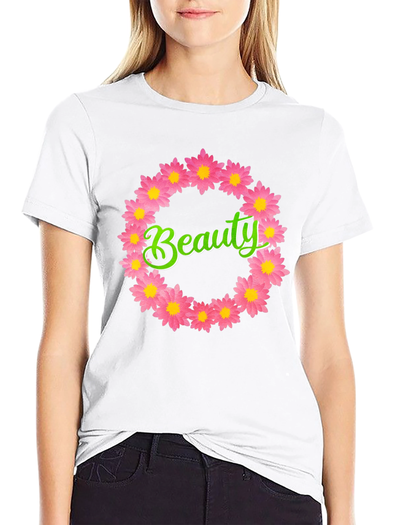 Beauty Floral Wreath T-Shirt