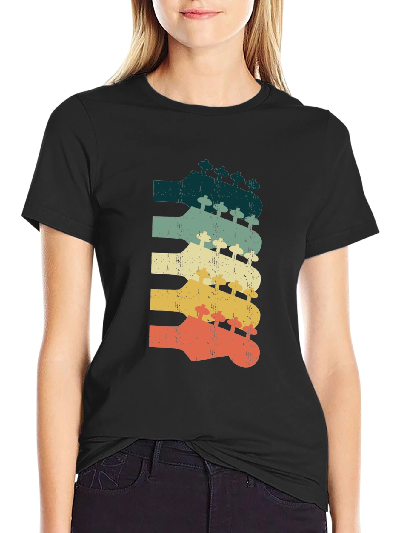 Retro Guitar Headstock Tee