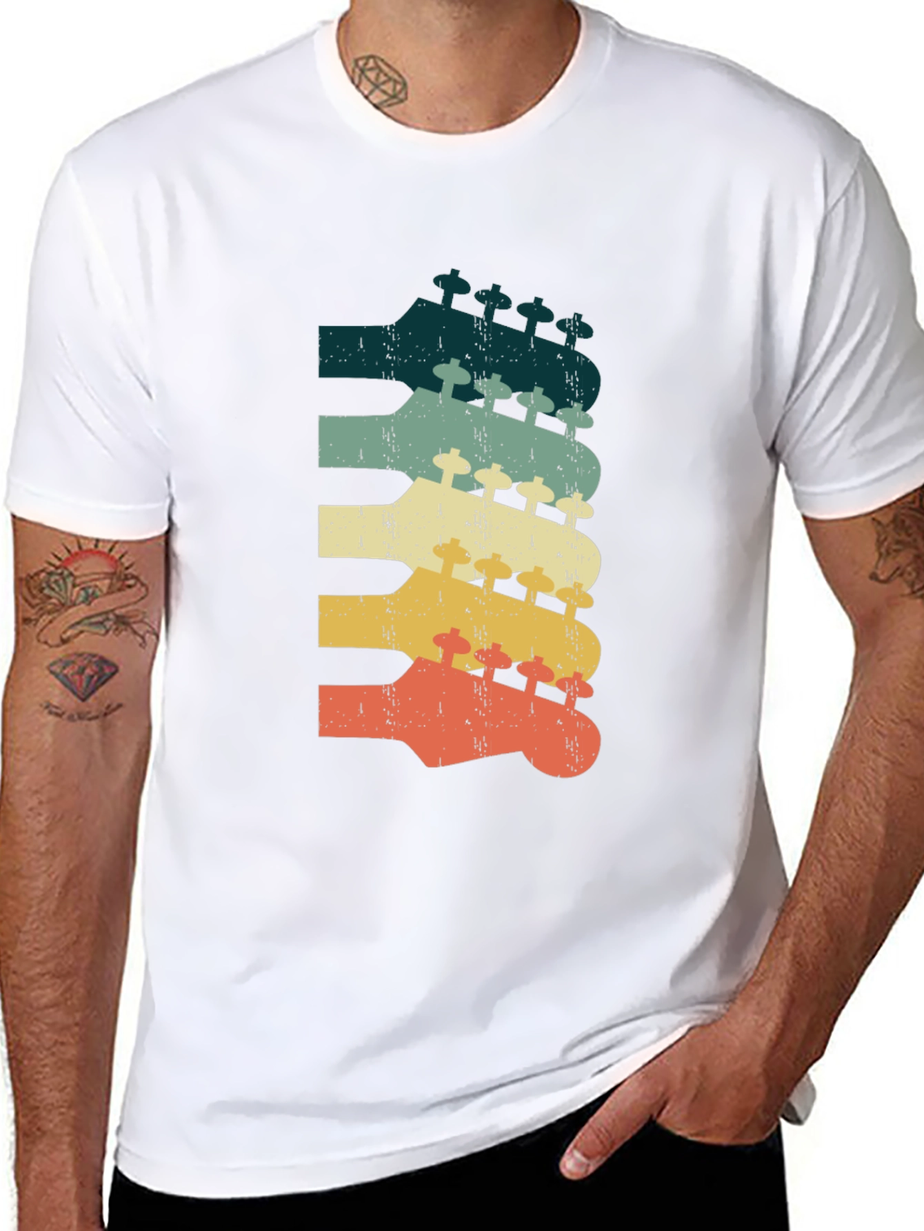 Retro Guitar Headstock Tee