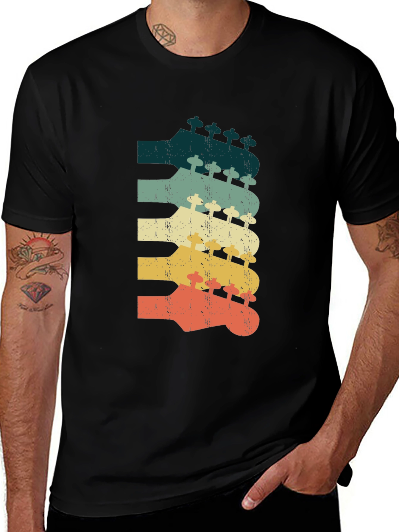 Retro Guitar Headstock Tee