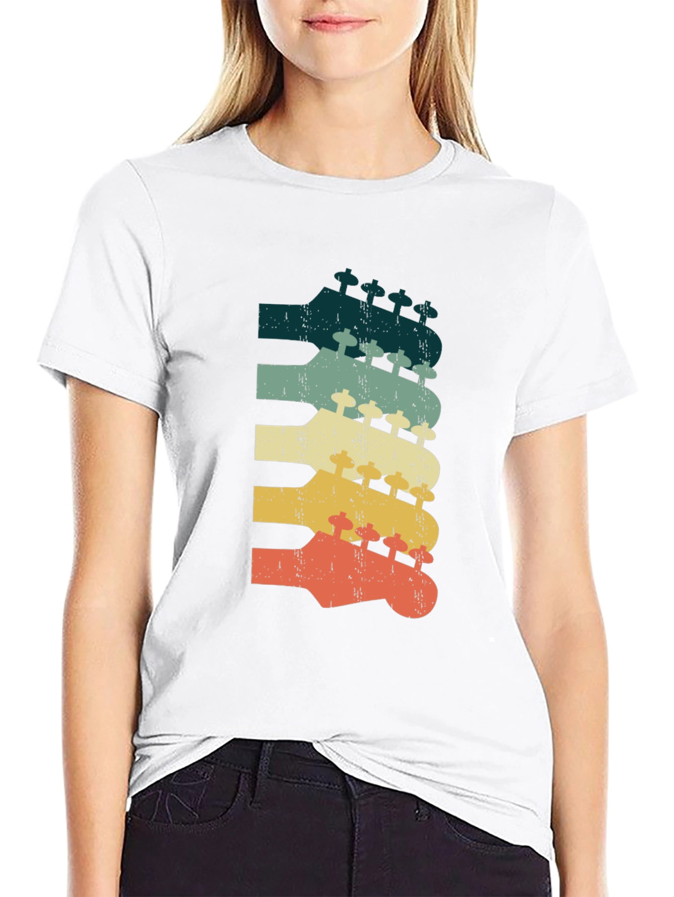 Retro Guitar Headstock Tee