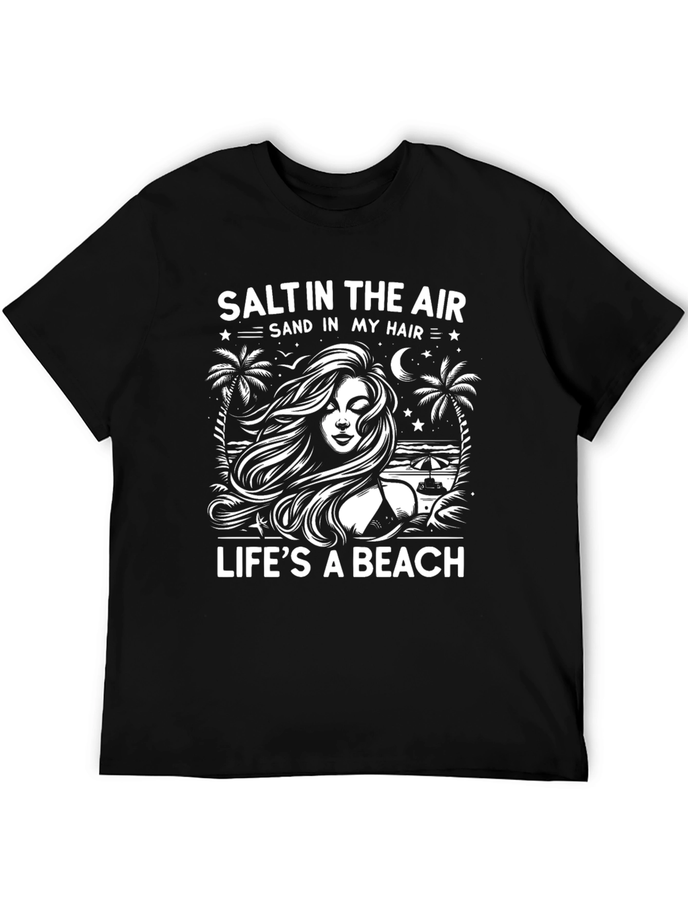 Salt in the Air Mens Black T-Shirt