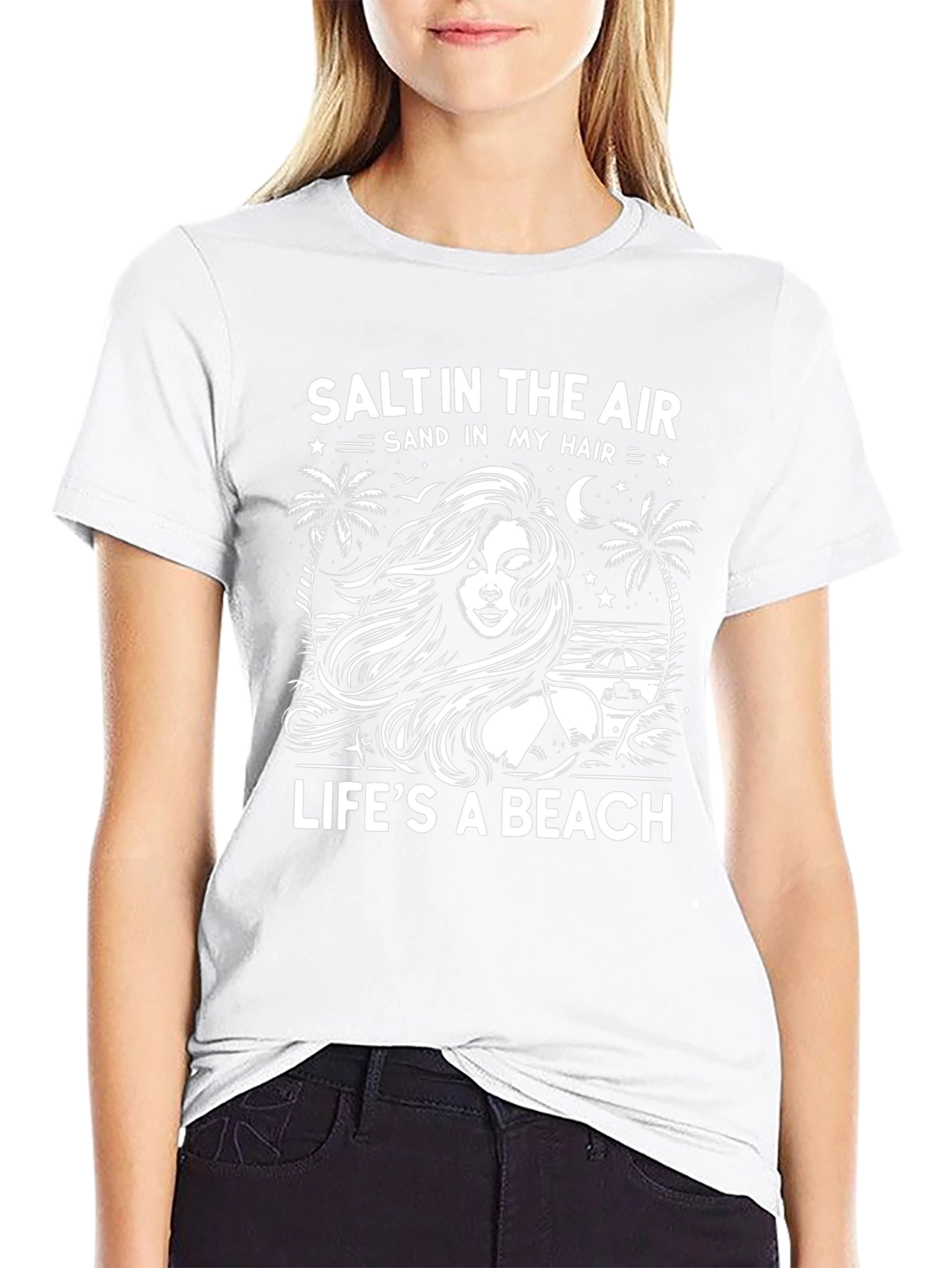 Salt in the Air Mens Black T-Shirt