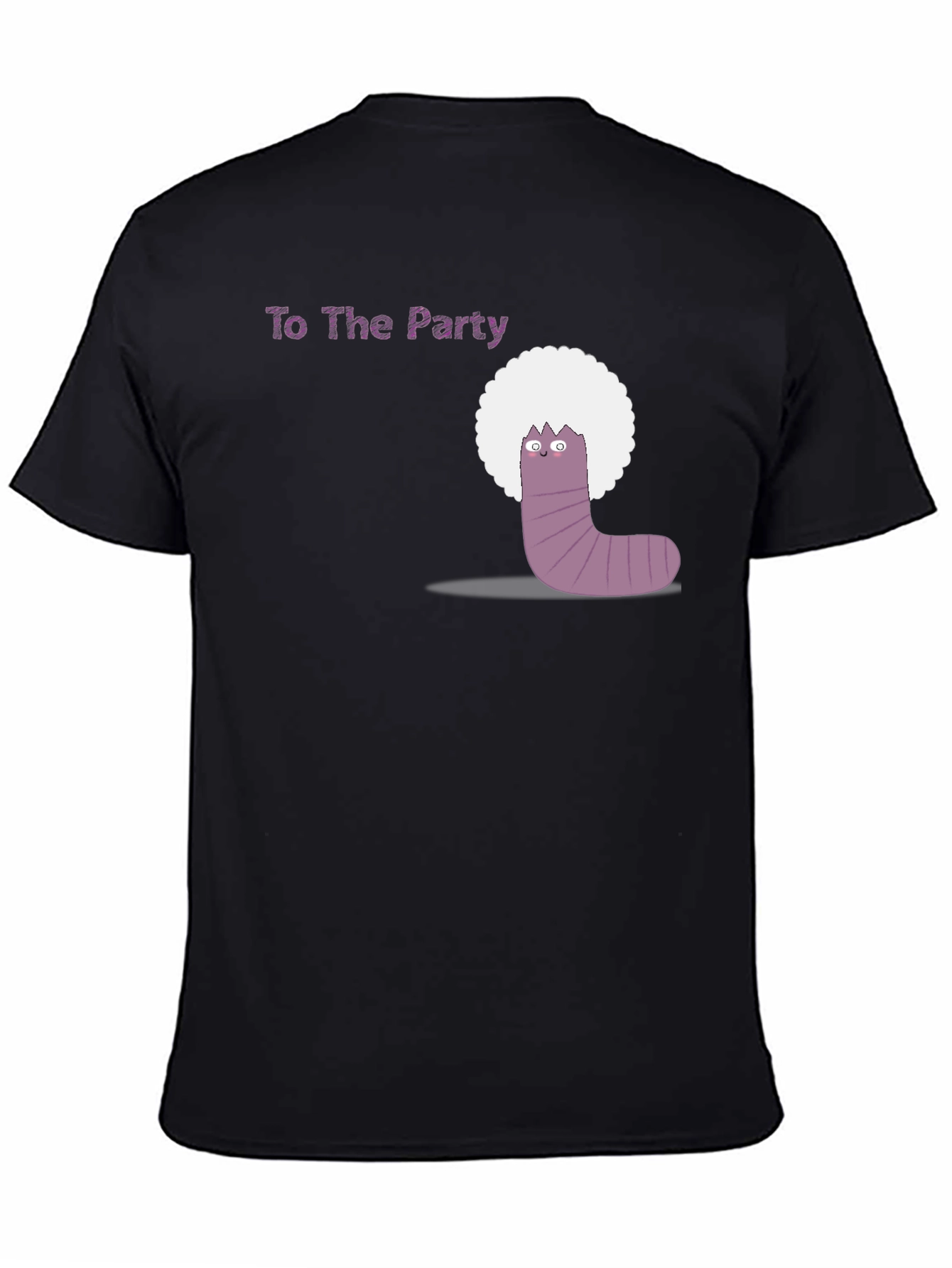 Party Worm Tee - Black Cotton T-Shirt