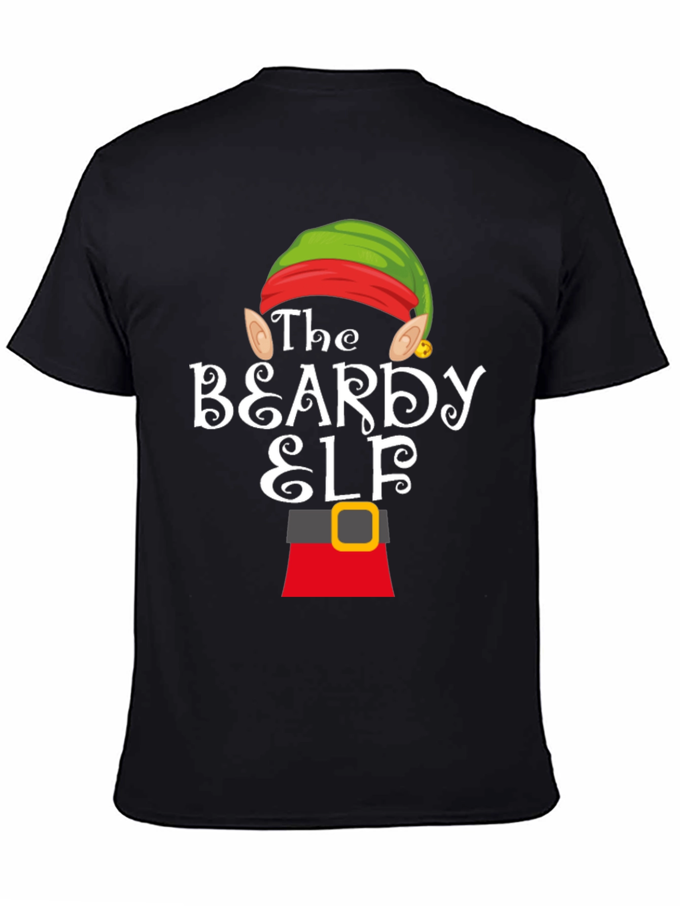 Beardy Elf Graphic T-Shirt - Festive Holiday Apparel
