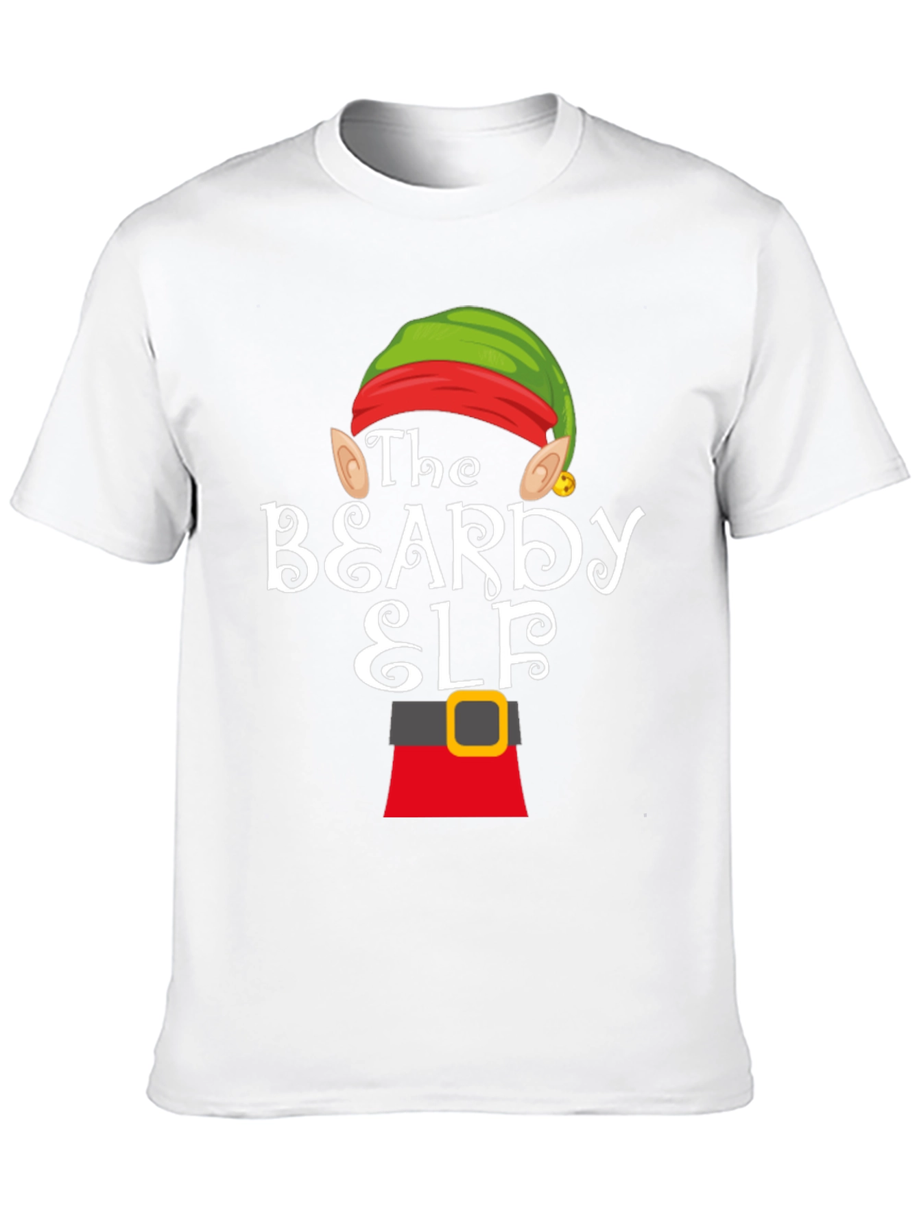 Beardy Elf Graphic T-Shirt - Festive Holiday Apparel