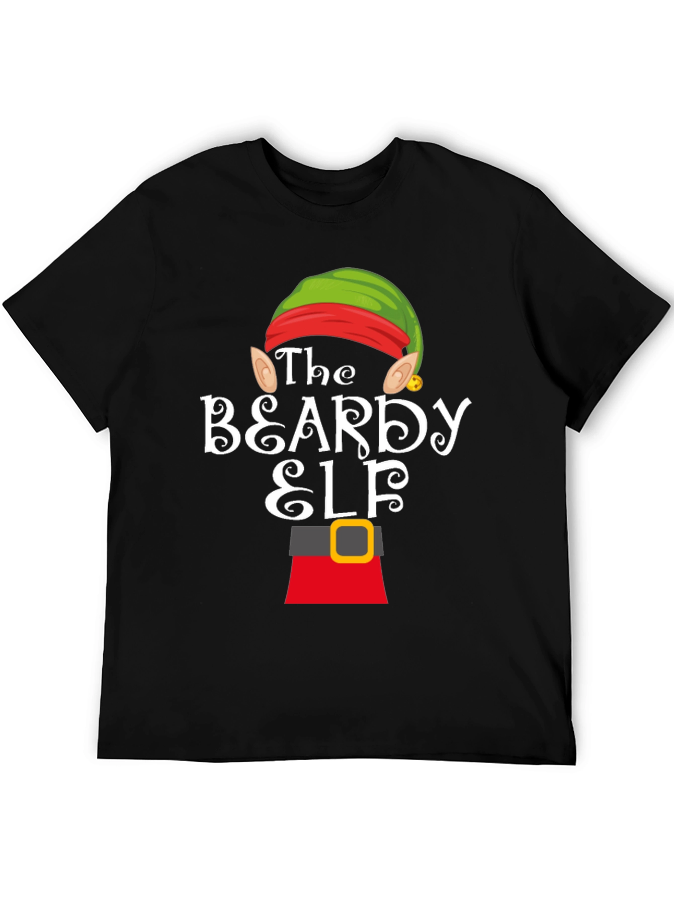 Beardy Elf Graphic T-Shirt - Festive Holiday Apparel