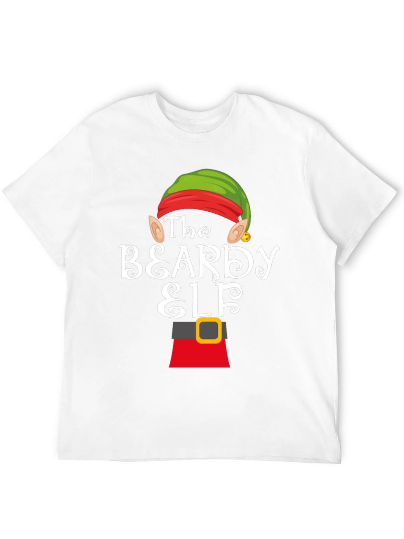 Beardy Elf Graphic T-Shirt - Festive Holiday Apparel