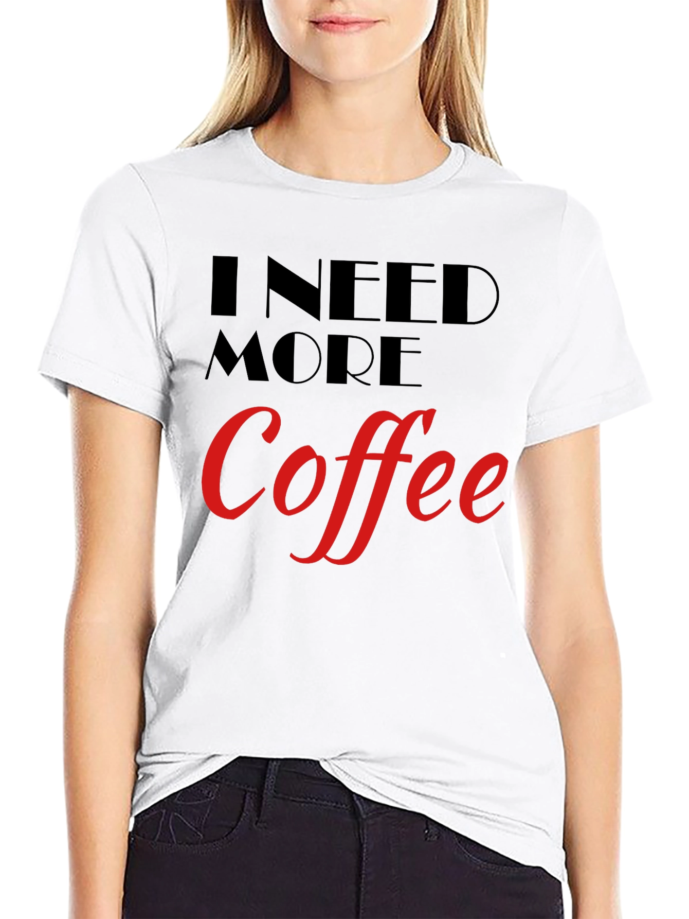 I Need More Coffee Graphic Tee - Black