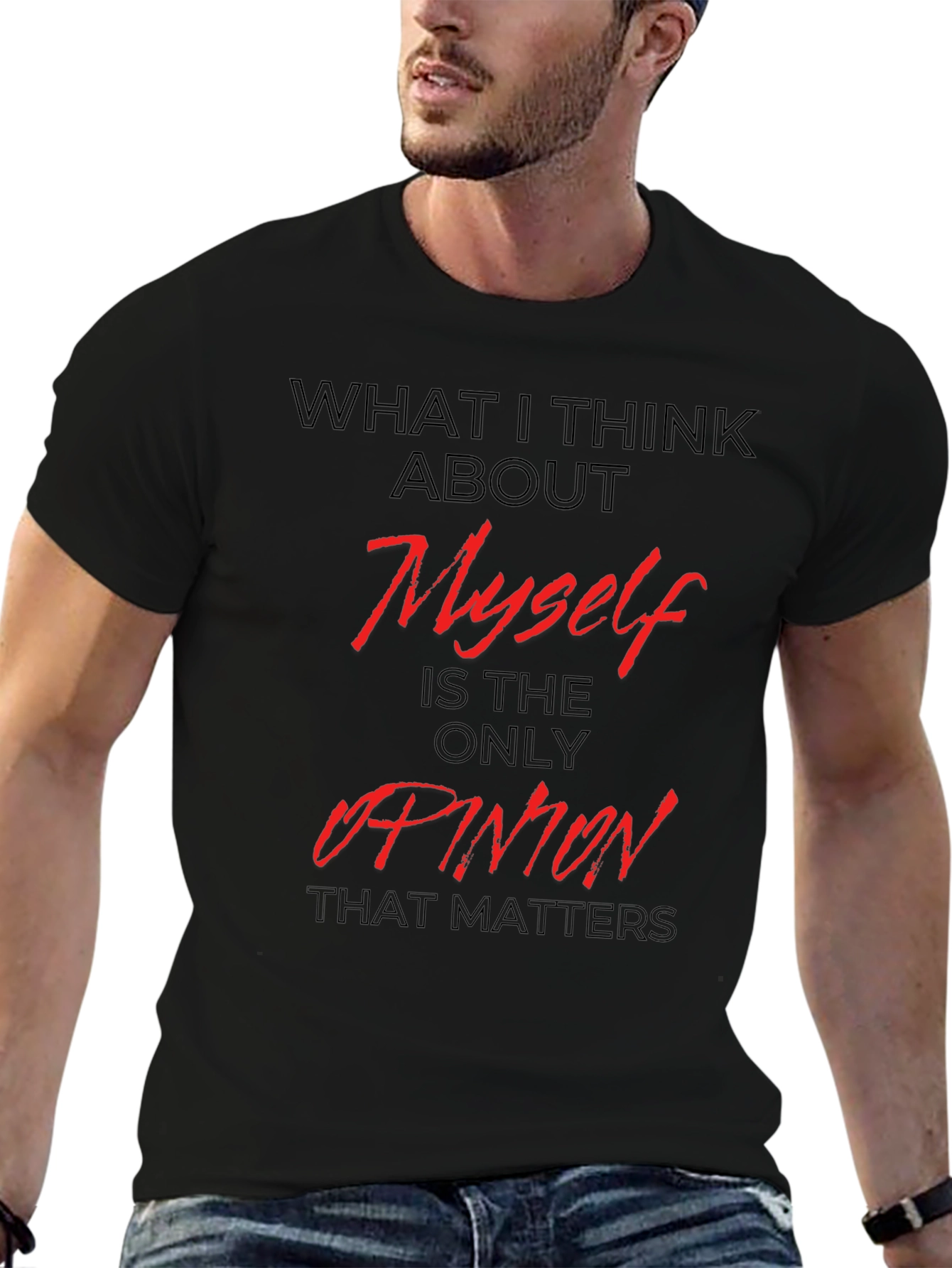 My Opinion Matters Graphic Tee - Black