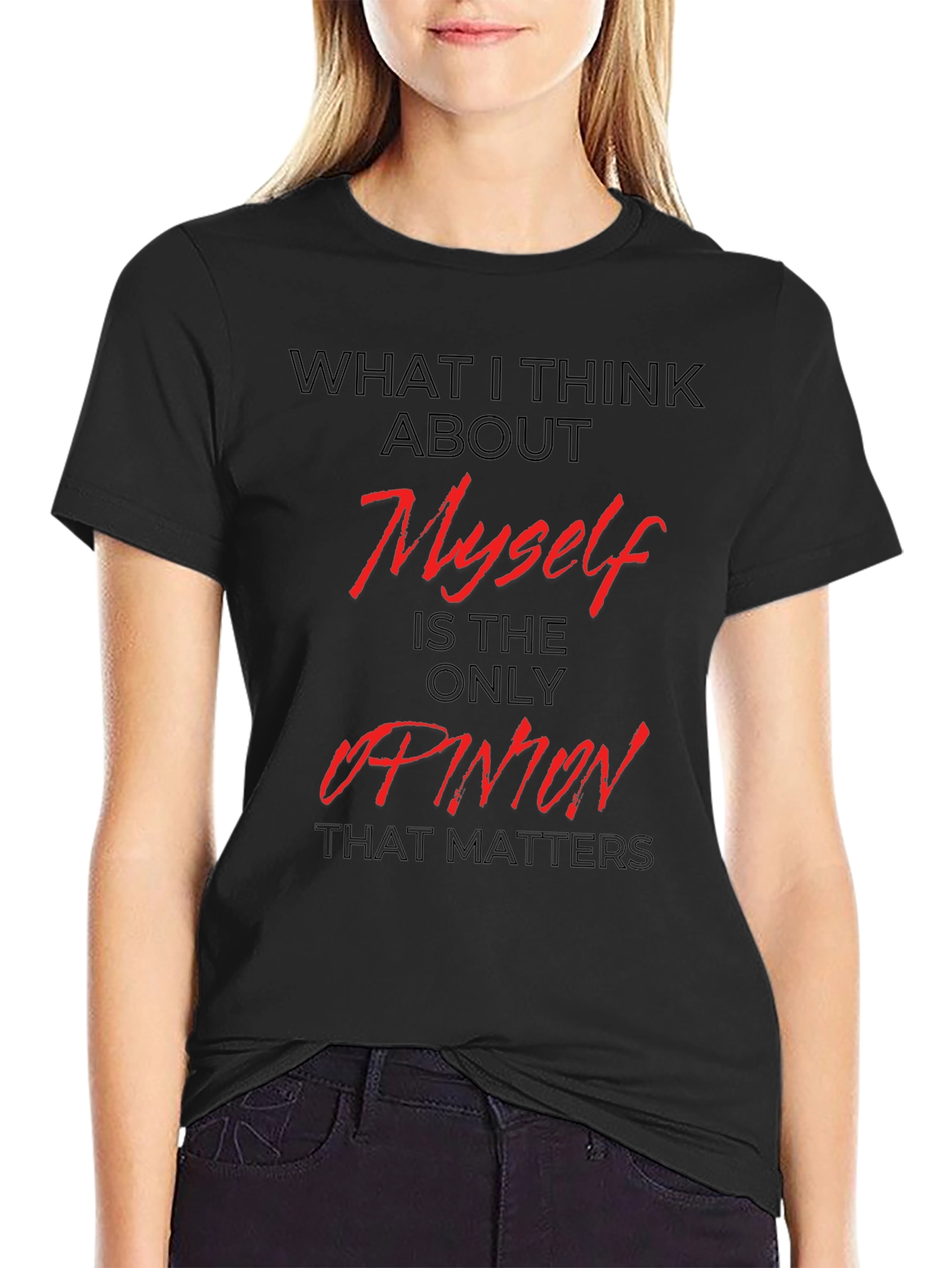 My Opinion Matters Graphic Tee - Black