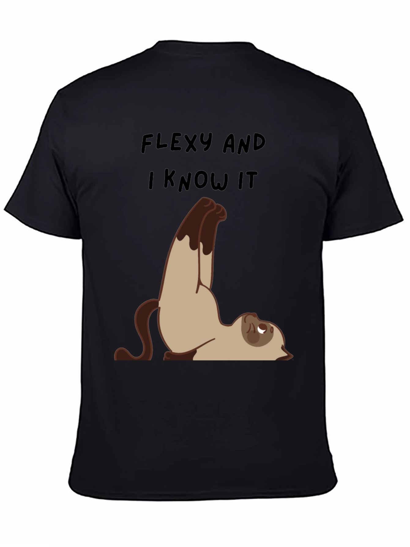 Flexy Cat Yoga T-Shirt - Funny Graphic Tee