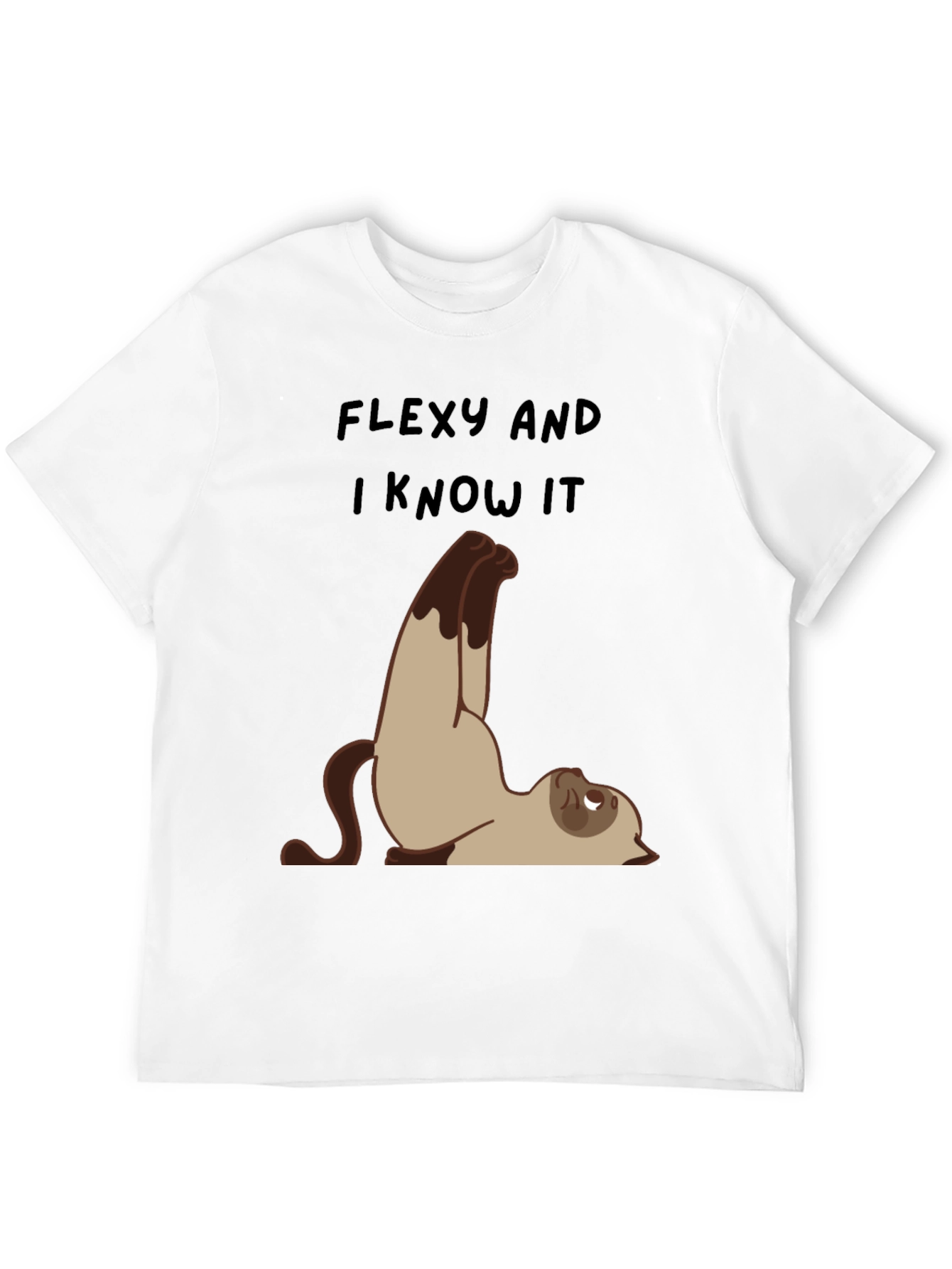 Flexy Cat Yoga T-Shirt - Funny Graphic Tee