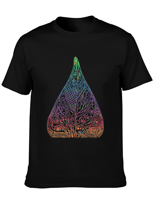 Abstract Art Drop Black T-Shirt