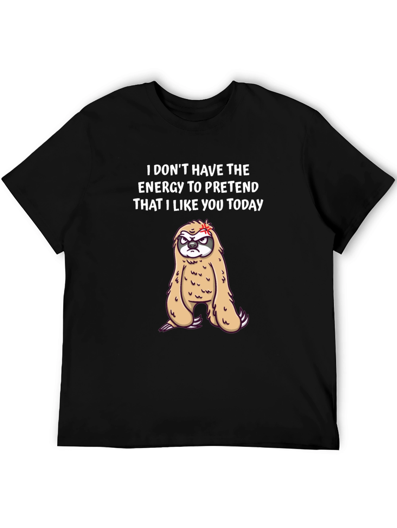Funny Sloth Graphic T-Shirt - Introvert Humor Tee