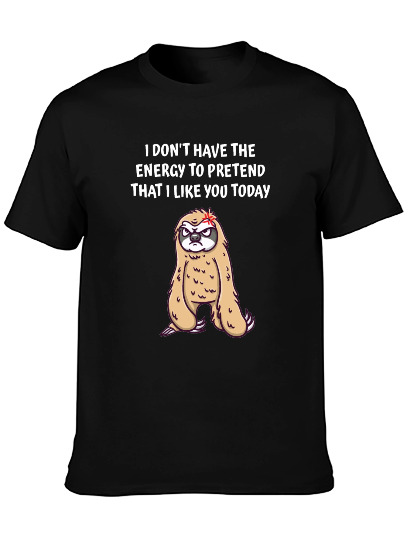 Funny Sloth Graphic T-Shirt - Introvert Humor Tee