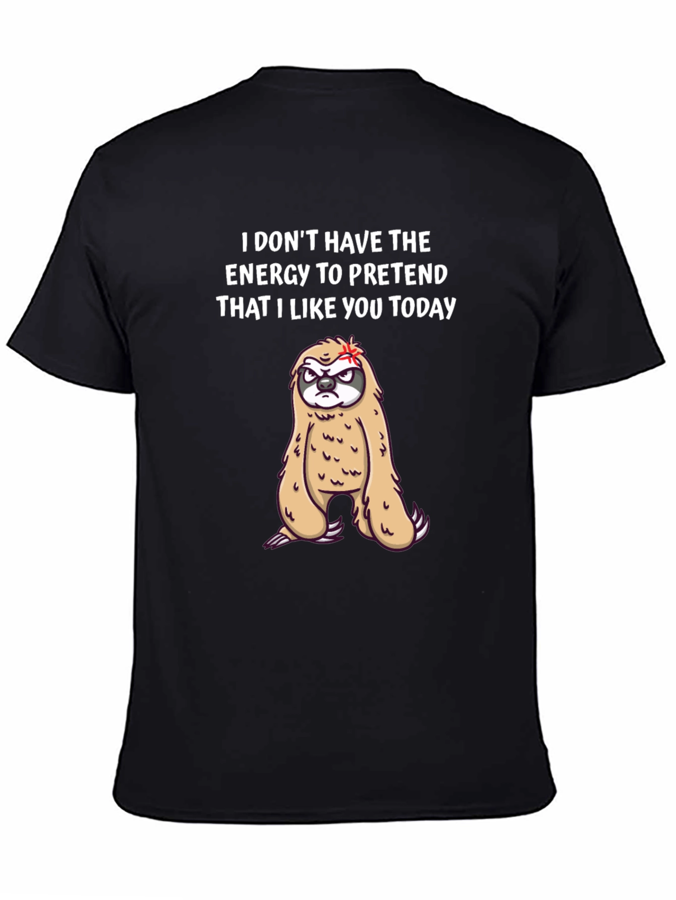 Funny Sloth Graphic T-Shirt - Introvert Humor Tee
