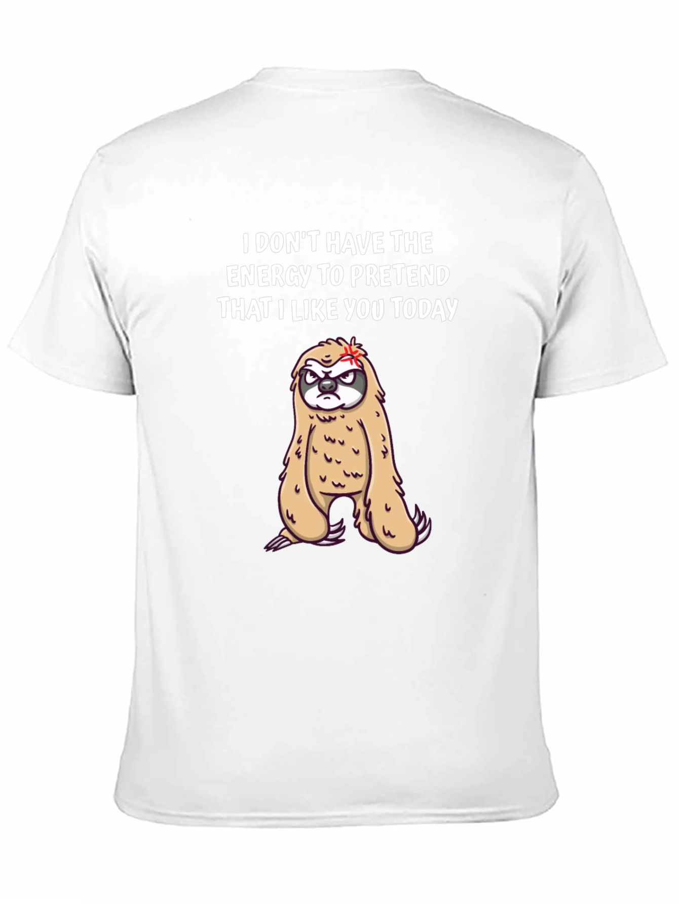 Funny Sloth Graphic T-Shirt - Introvert Humor Tee