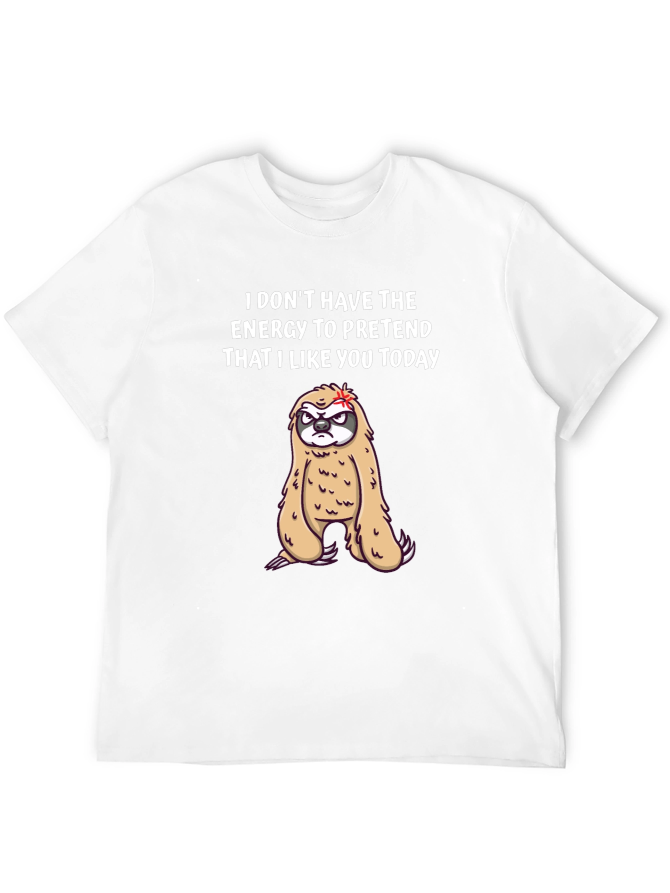 Funny Sloth Graphic T-Shirt - Introvert Humor Tee