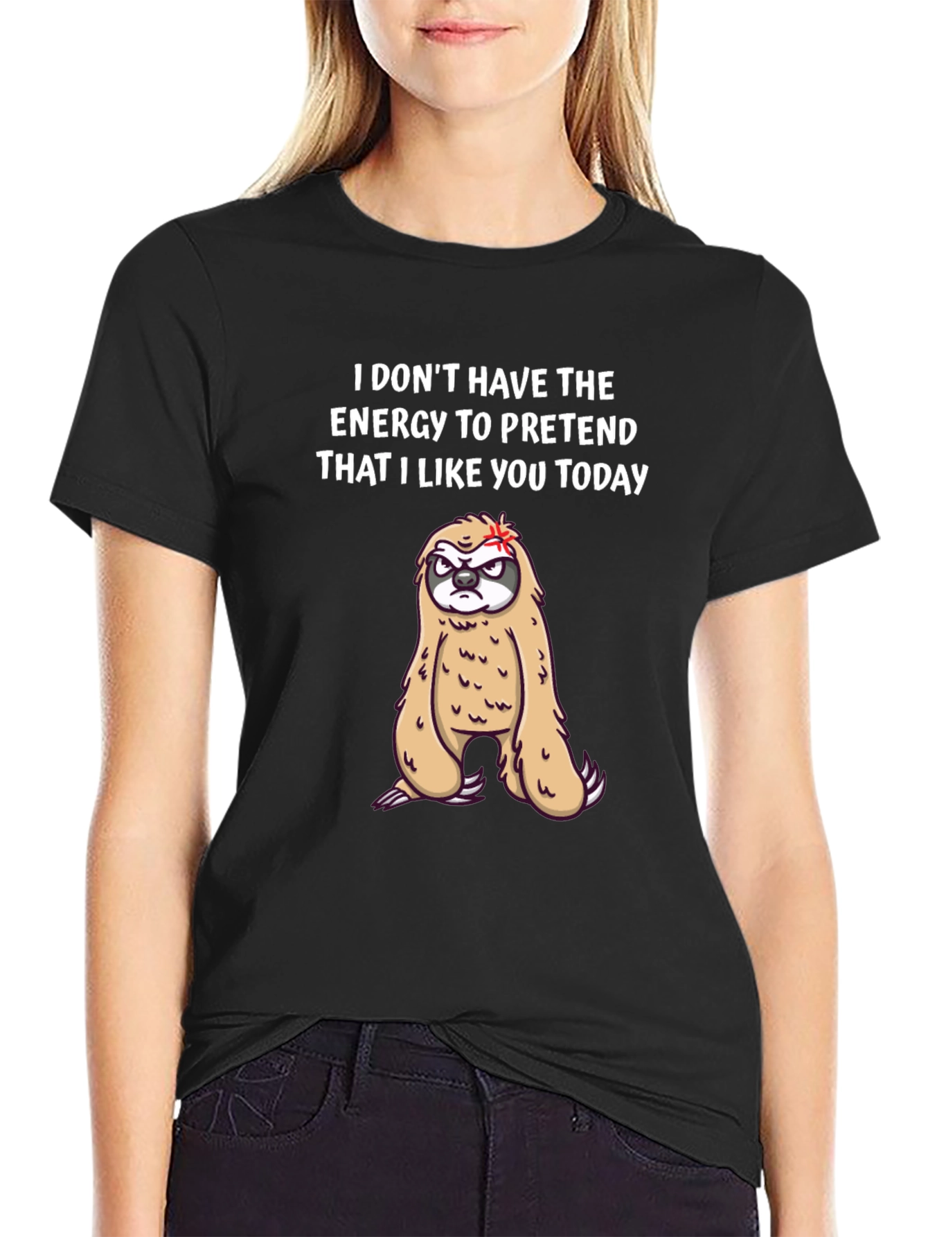 Funny Sloth Graphic T-Shirt - Introvert Humor Tee