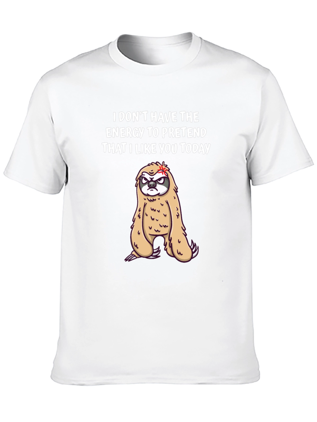 Funny Sloth Graphic T-Shirt - Introvert Humor Tee
