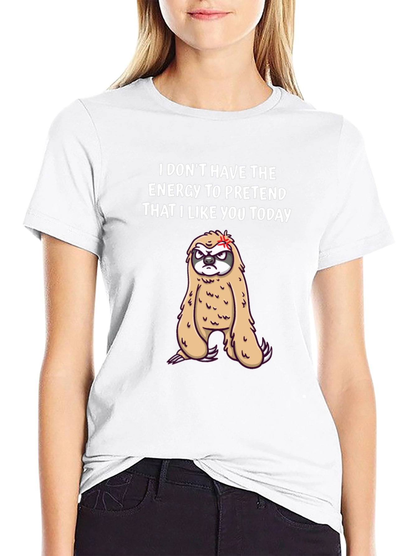 Funny Sloth Graphic T-Shirt - Introvert Humor Tee