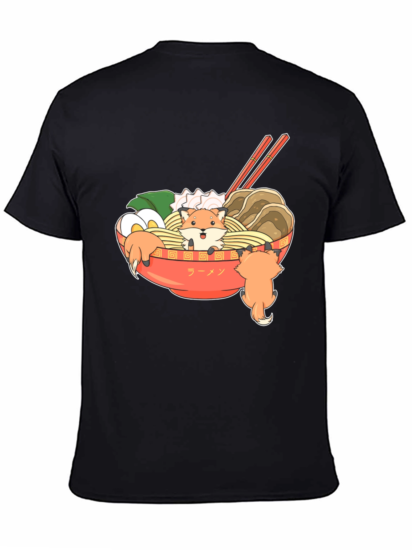 Ramen Fox Graphic T-Shirt - Cute Anime Style Tee