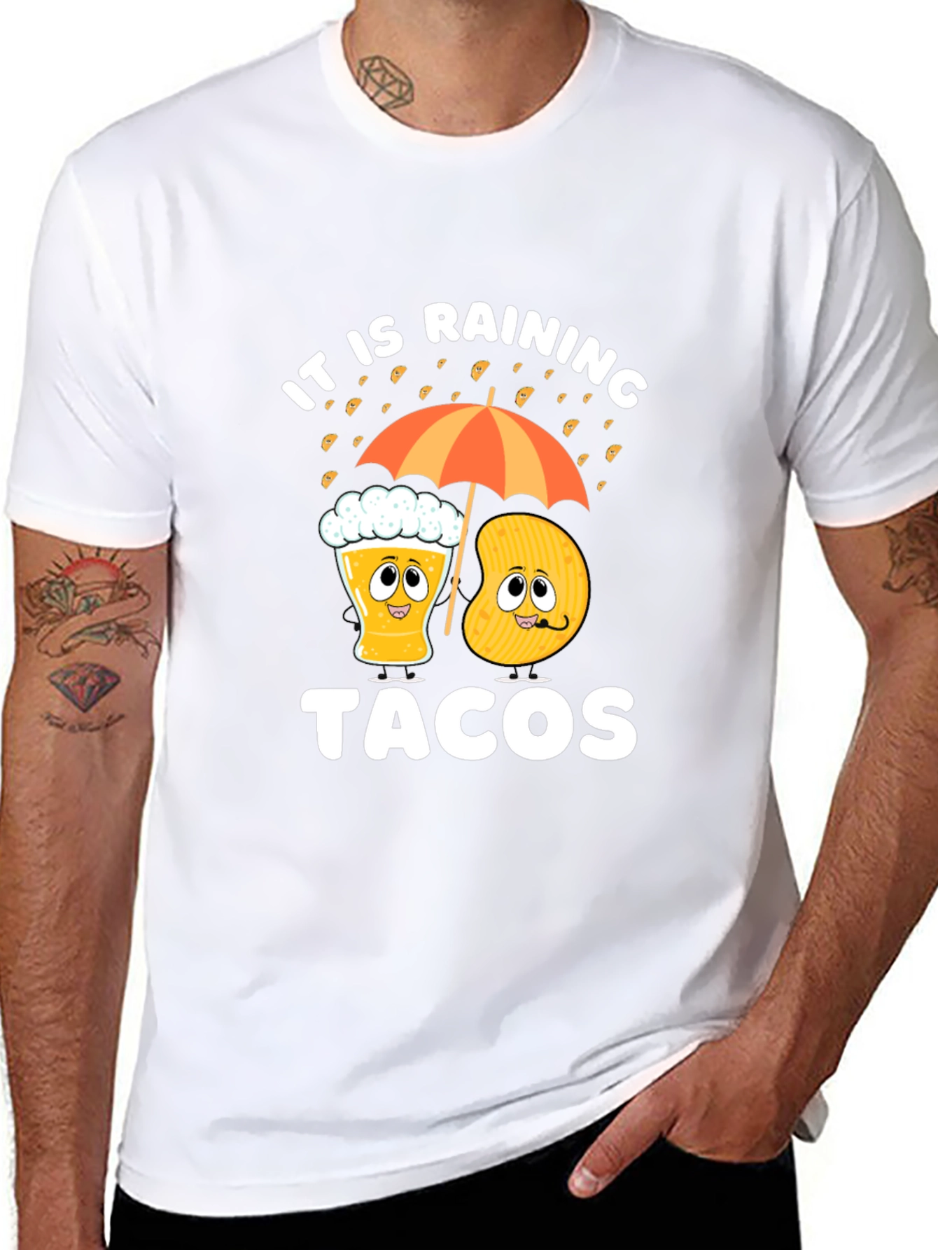 Its Raining Tacos Funny Graphic Tee