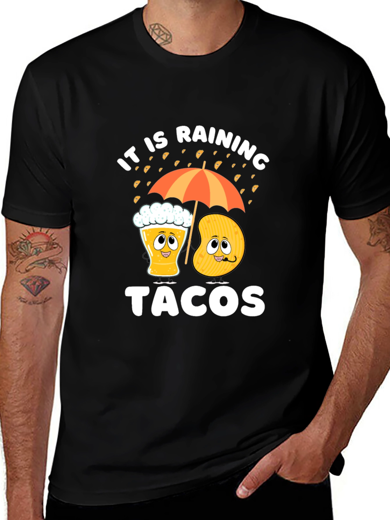 Its Raining Tacos Funny Graphic Tee