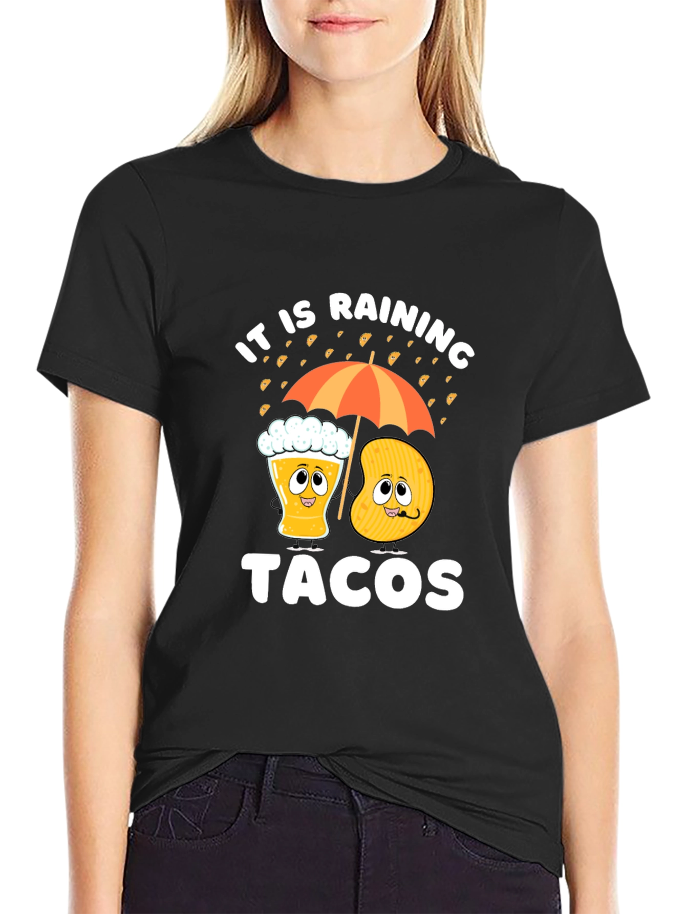 Its Raining Tacos Funny Graphic Tee